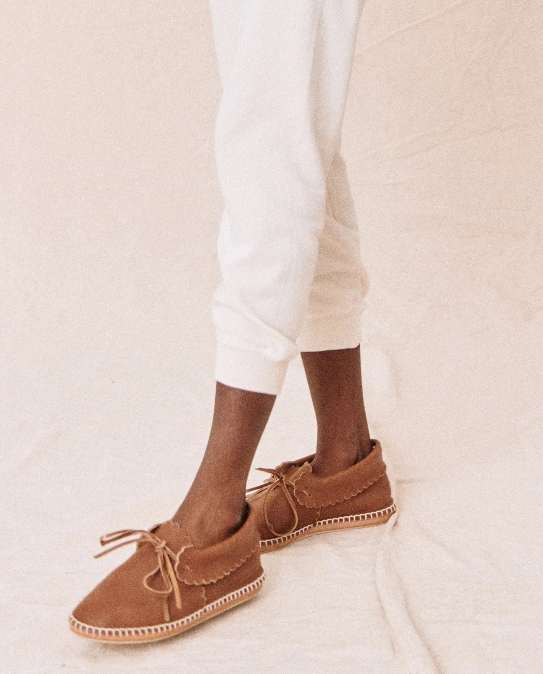 The Cropped Sweatpant. Solid -- Washed White sold by THE GREAT. product image thumbnail 5