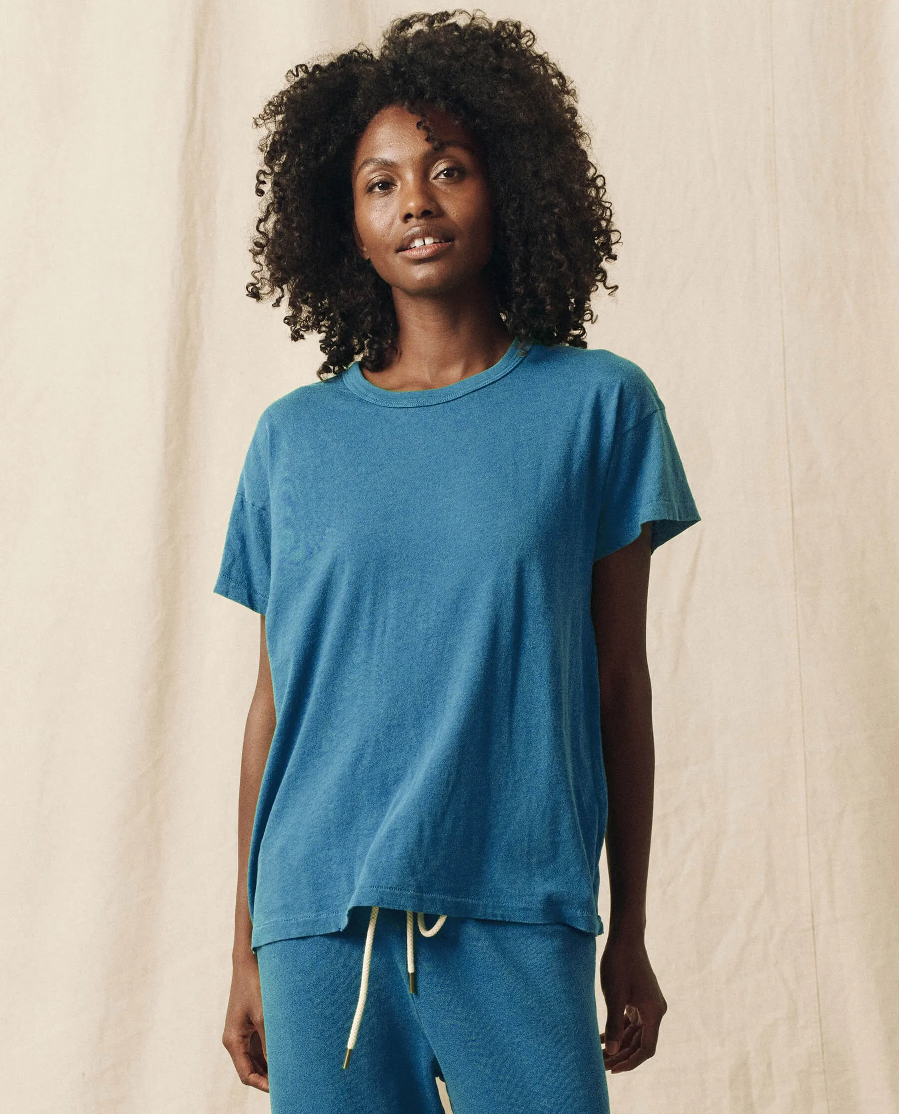 The Boxy Crew. Solid -- Glacier Blue sold by THE GREAT. product image thumbnail 5