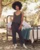 The Sleep Cami Tank. -- Washed Black sold by THE GREAT.