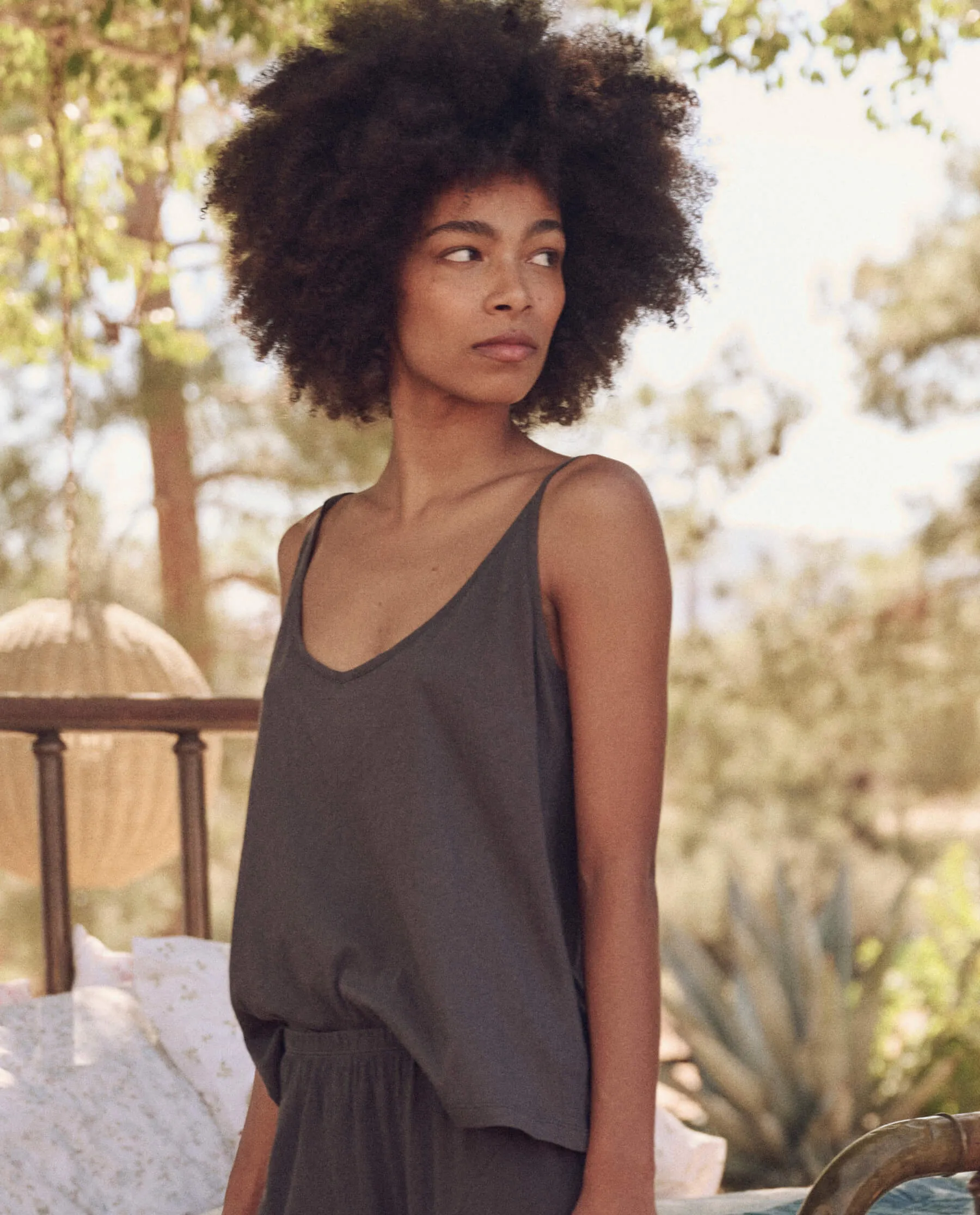 The Sleep Cami Tank. -- Washed Black sold by THE GREAT. product image thumbnail 3