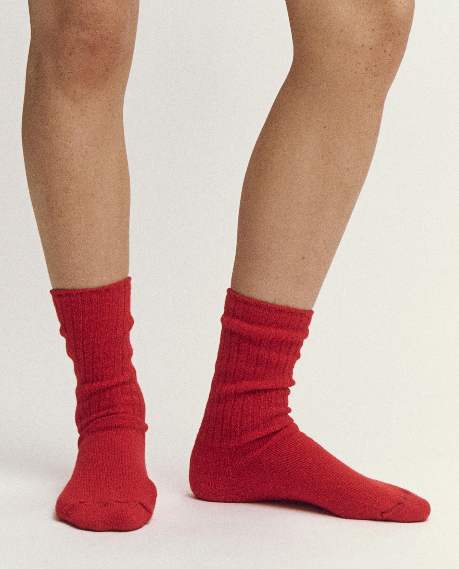 The Cashmere Sock. -- Bright Red sold by THE GREAT. product image thumbnail 4