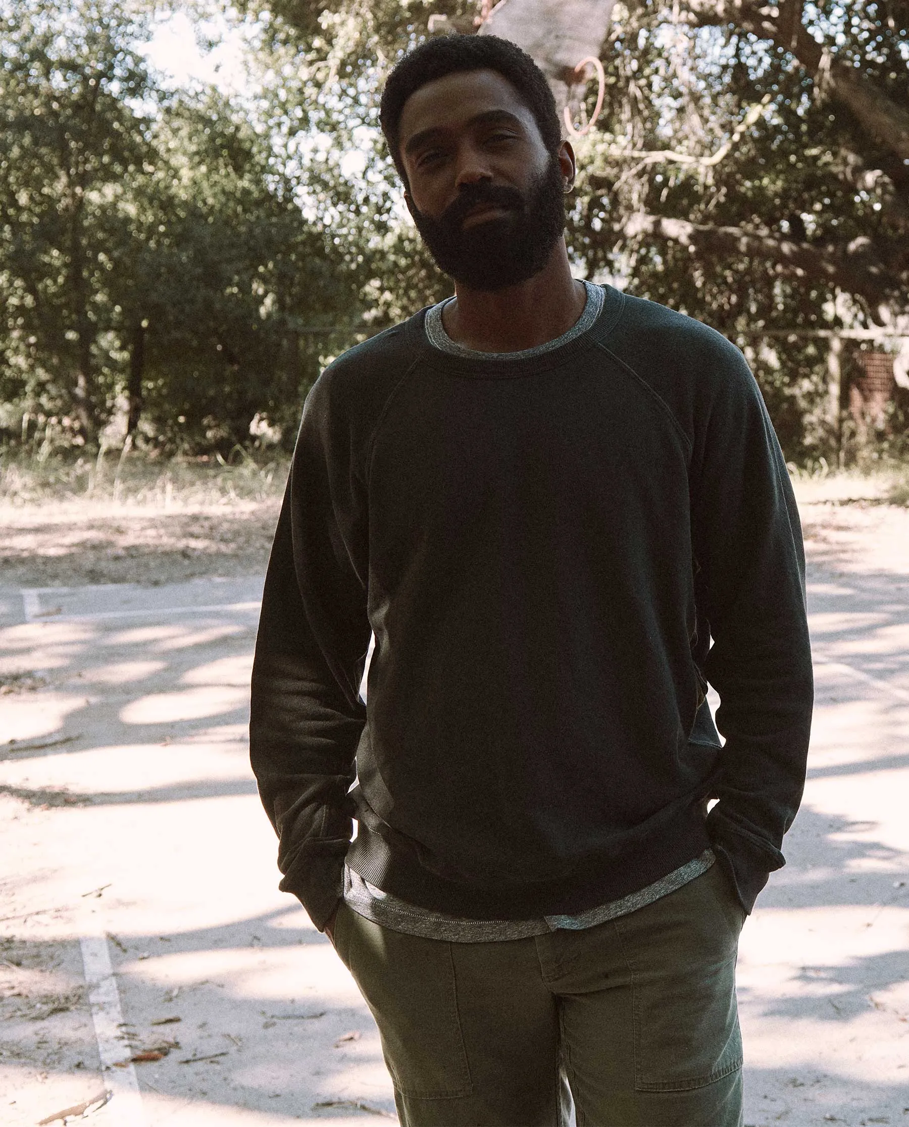 The Men's College Sweatshirt. -- Washed Black sold by THE GREAT. product image thumbnail 3