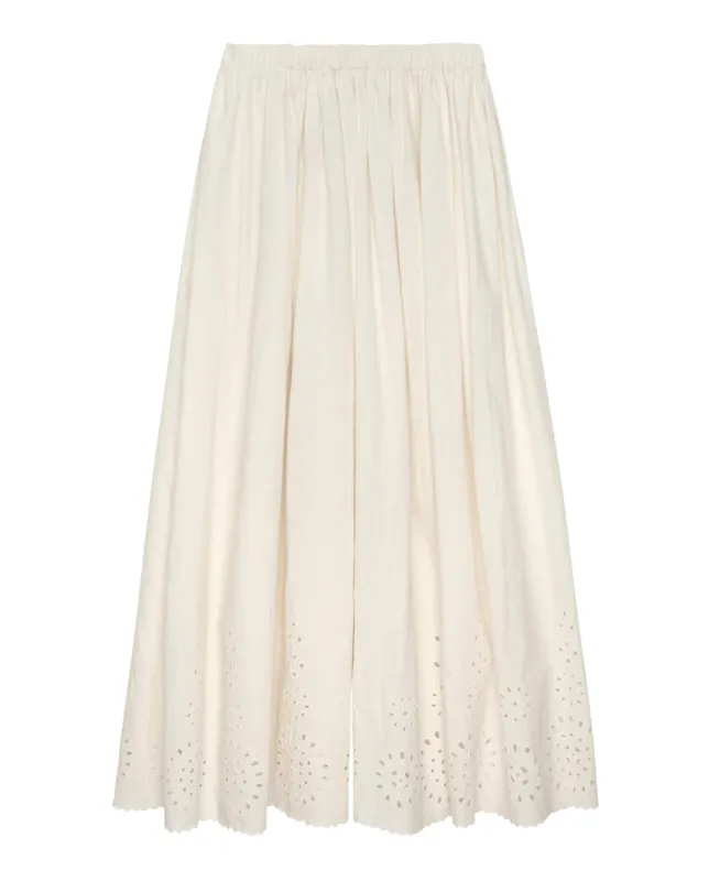 The Gather Skirt. -- Cream sold by THE GREAT.