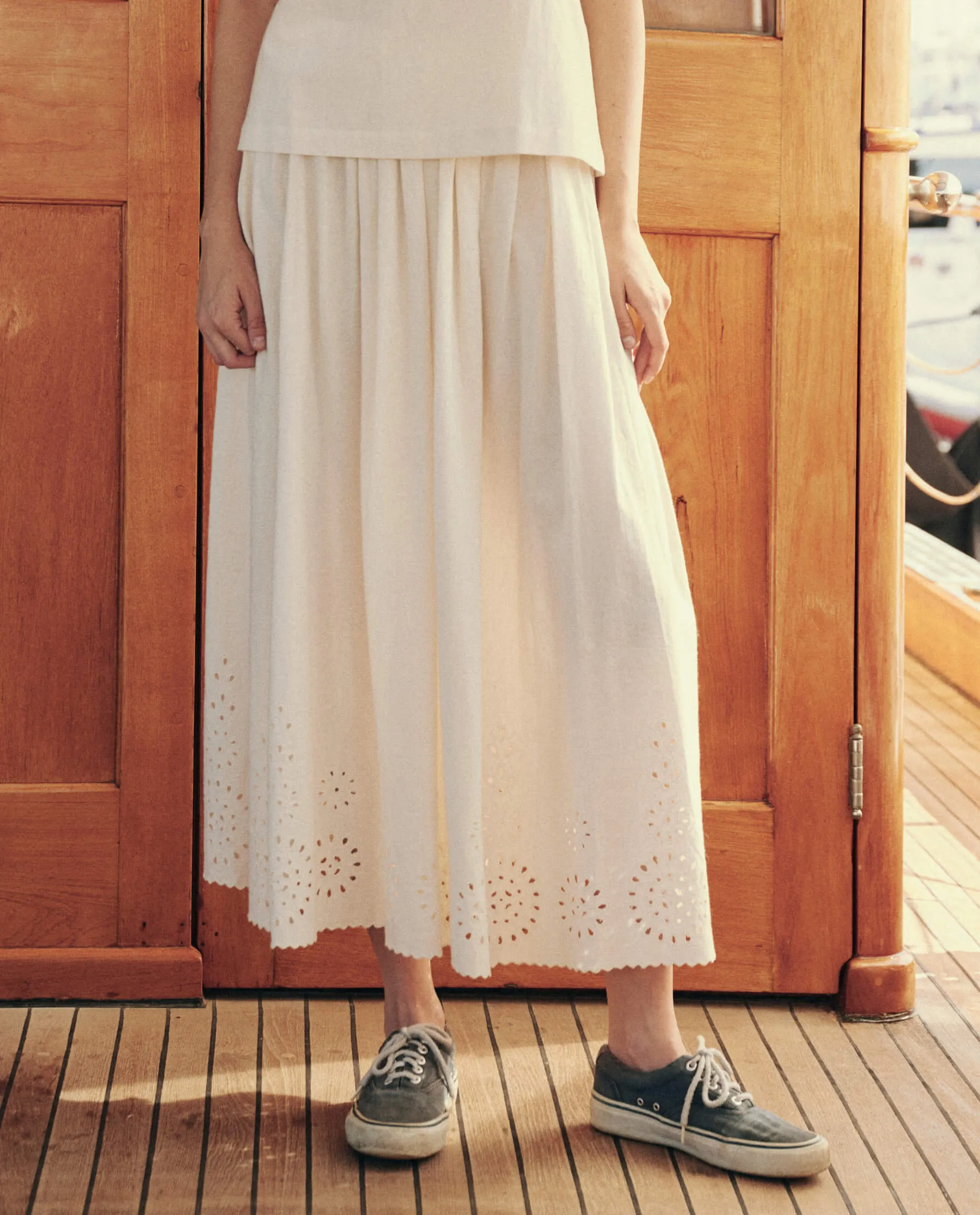The Gather Skirt. -- Cream sold by THE GREAT. product image thumbnail 2