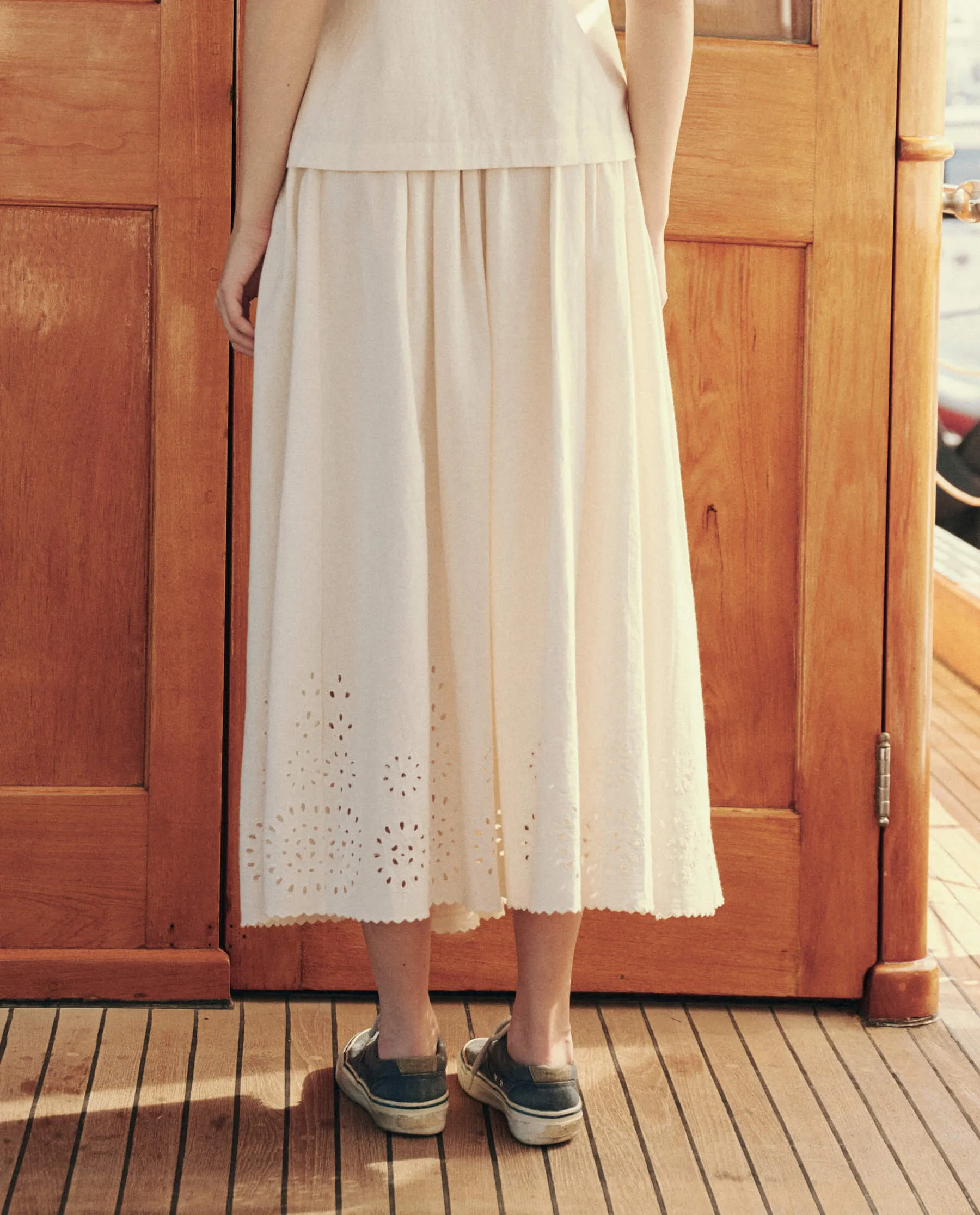 The Gather Skirt. -- Cream sold by THE GREAT. product image thumbnail 3