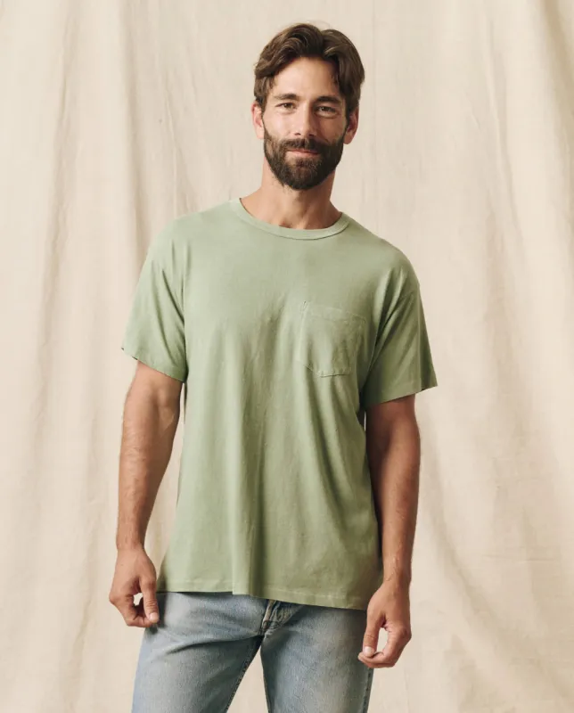 The Men's Pocket Tee. -- Pistachio sold by THE GREAT.