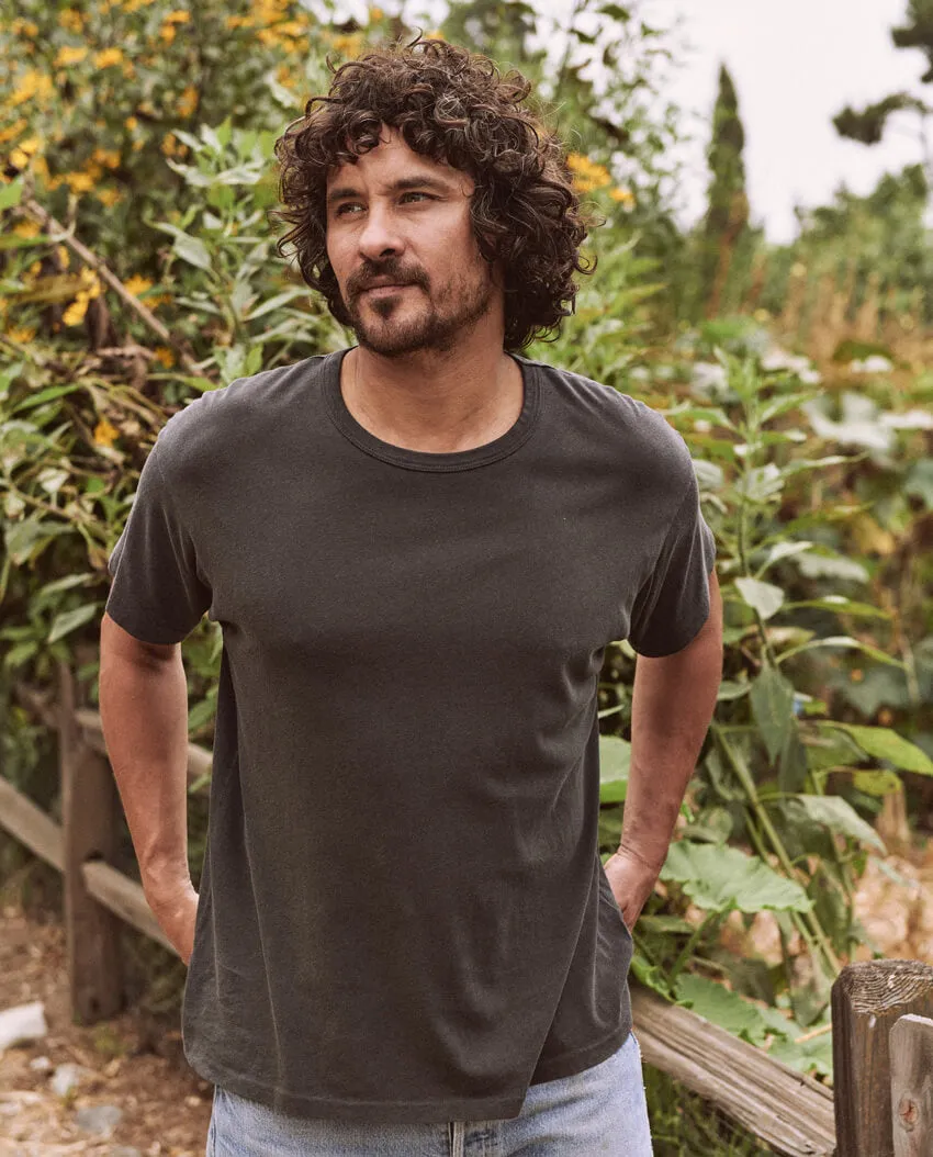 The Men's Boxy Crew. -- WASHED BLACK sold by THE GREAT.