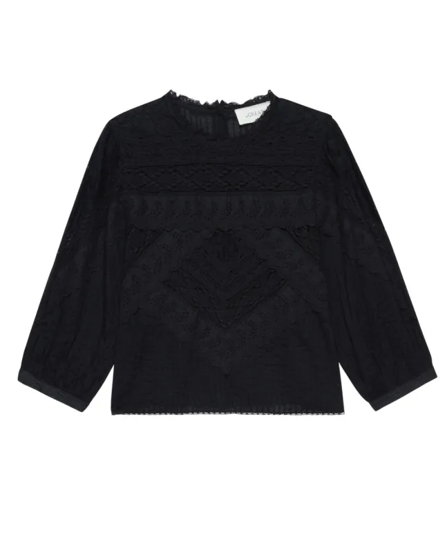 The Verona Top. -- Black sold by THE GREAT.