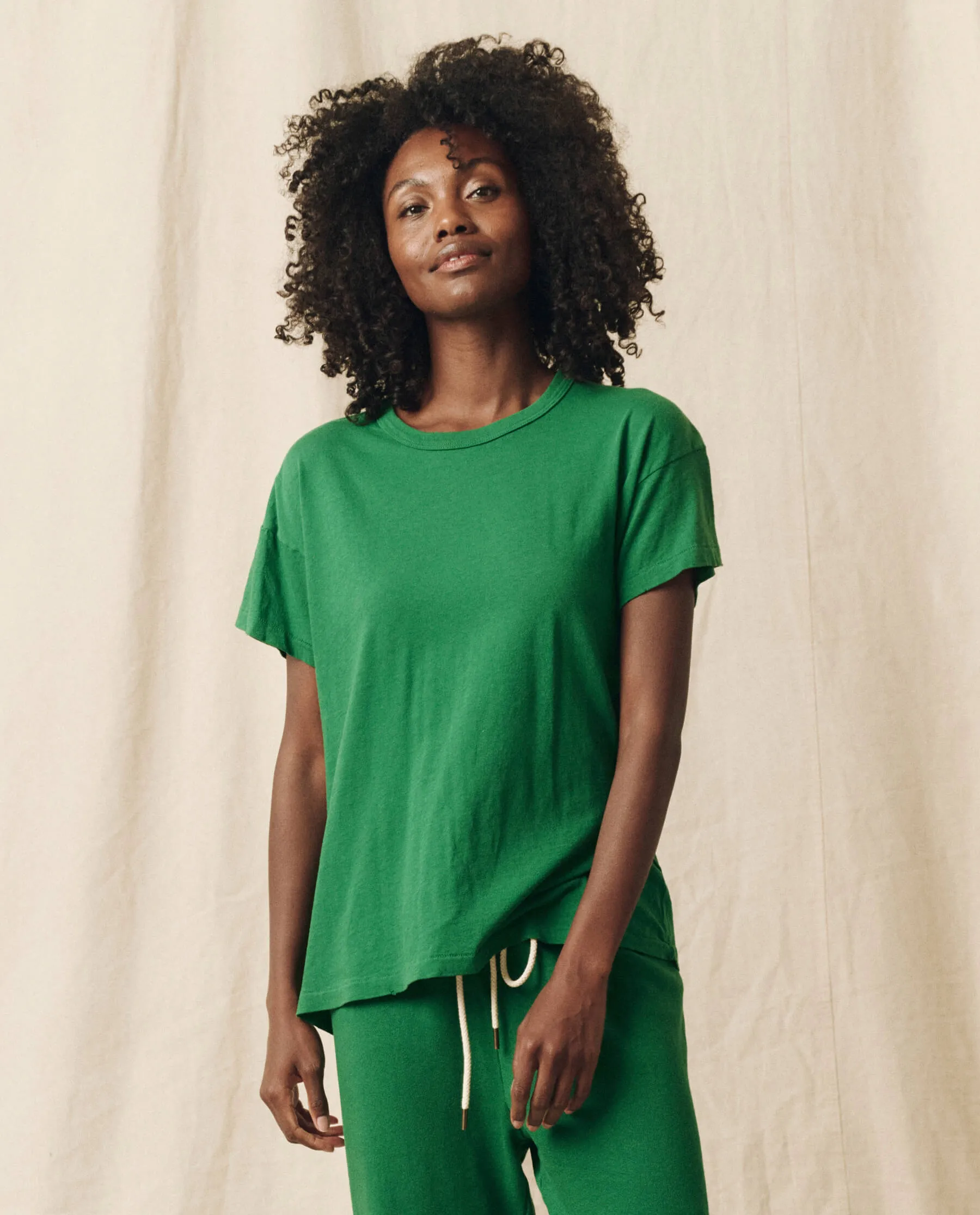 The Boxy Crew. Solid -- Holly Leaf sold by THE GREAT.