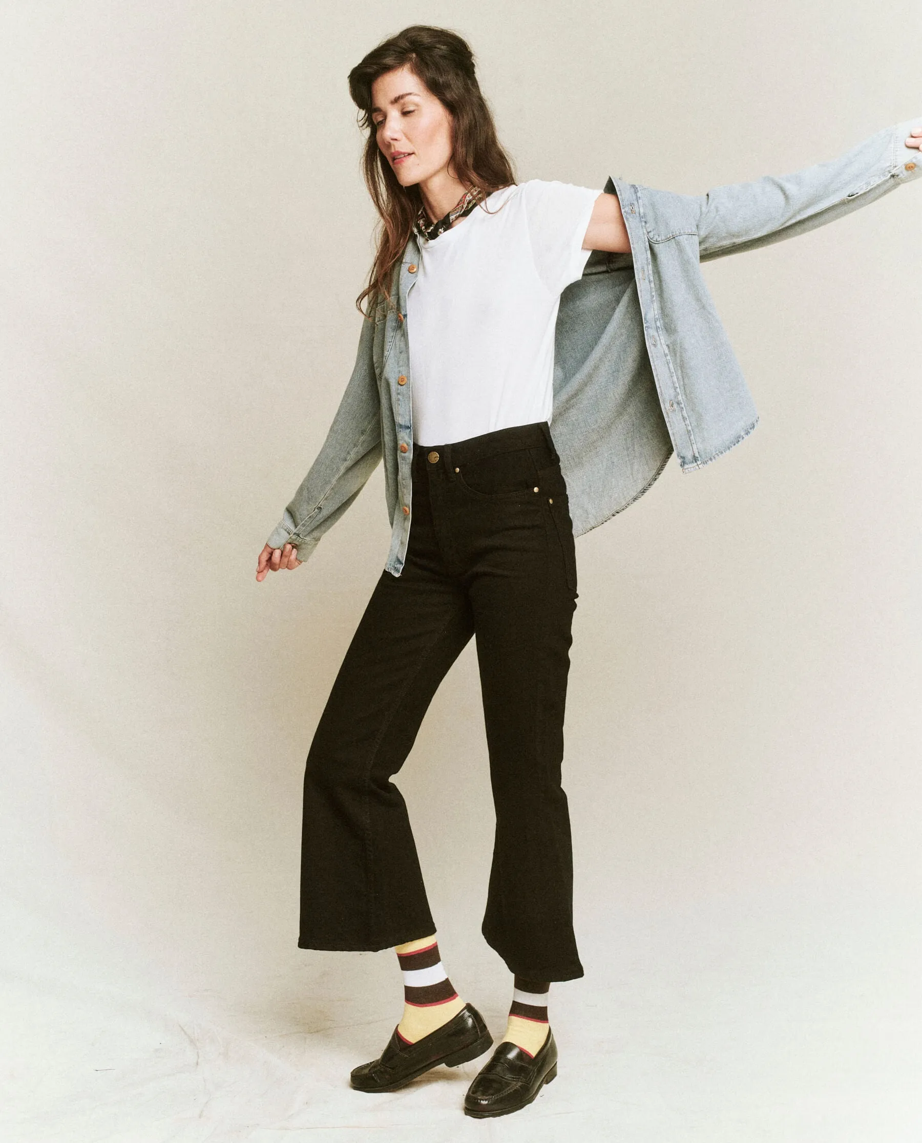 The Kick Bell Jean. -- Carbon sold by THE GREAT. product image thumbnail 2