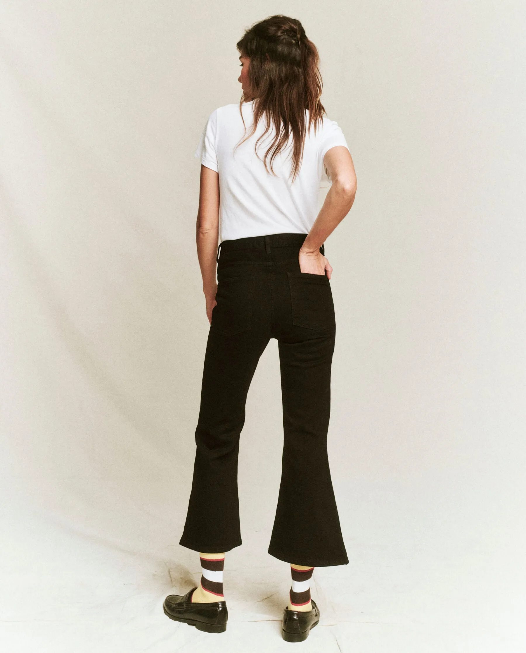 The Kick Bell Jean. -- Carbon sold by THE GREAT. product image thumbnail 5