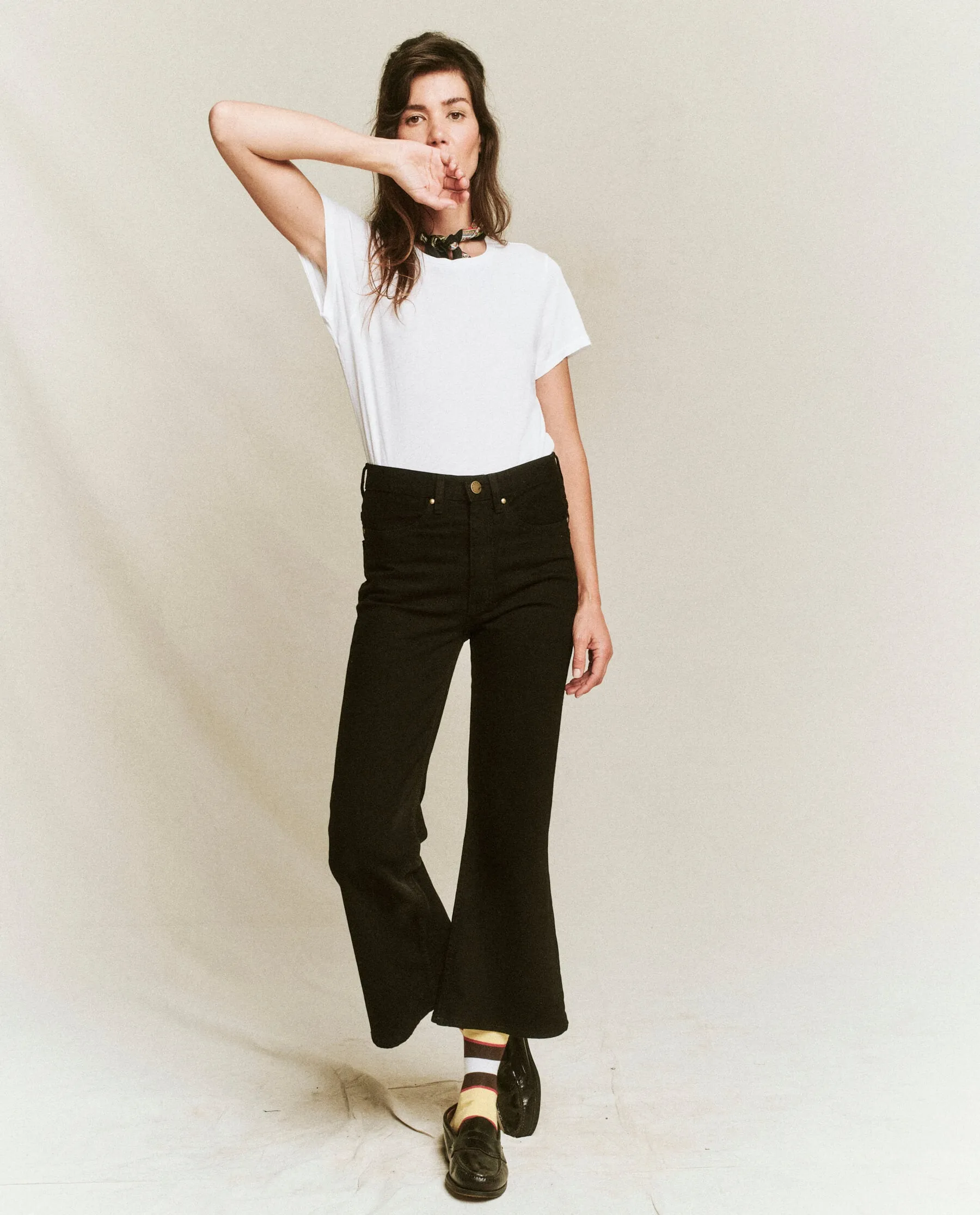 The Kick Bell Jean. -- Carbon sold by THE GREAT. product image thumbnail 4