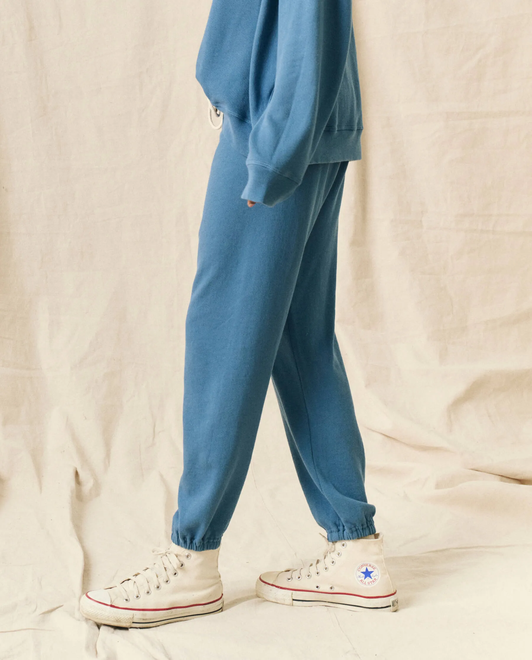 The Stadium Sweatpant. Solid -- Glacier Blue sold by THE GREAT. product image thumbnail 3