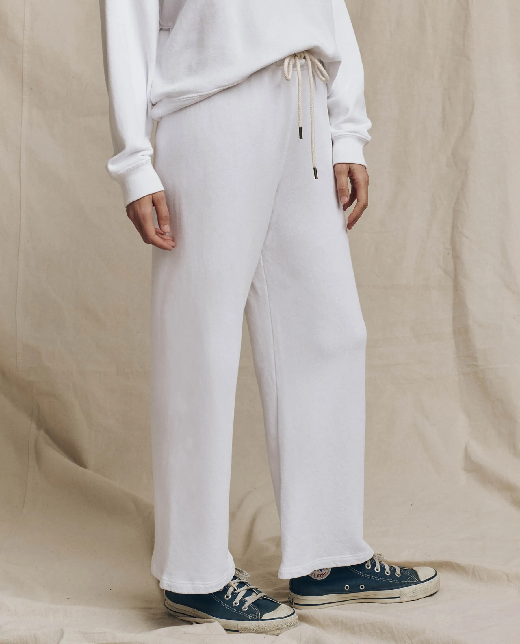 The Lap Sweatpant. Solid -- True White sold by THE GREAT. product image thumbnail 2