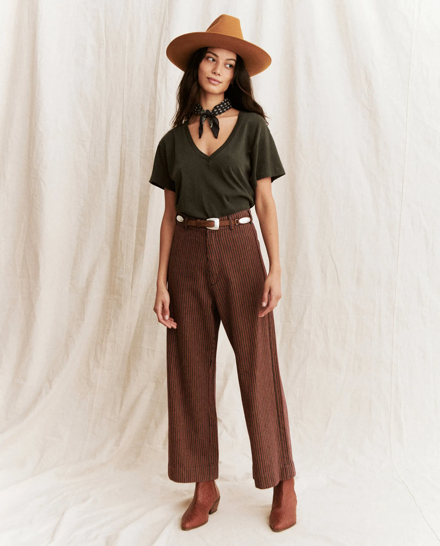 The V-Neck Tee. -- Washed Black sold by THE GREAT. product image thumbnail 4