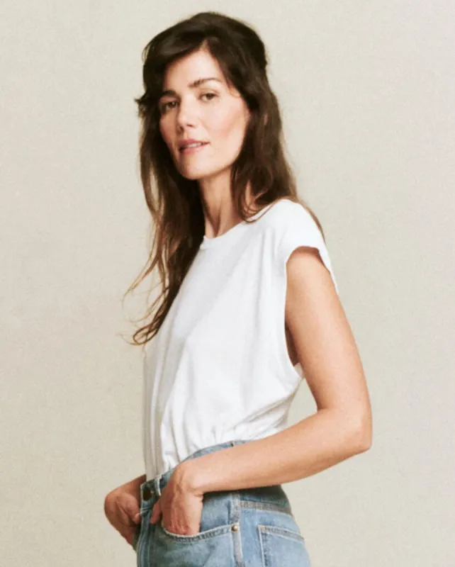 The Square Tee. -- True White sold by THE GREAT.