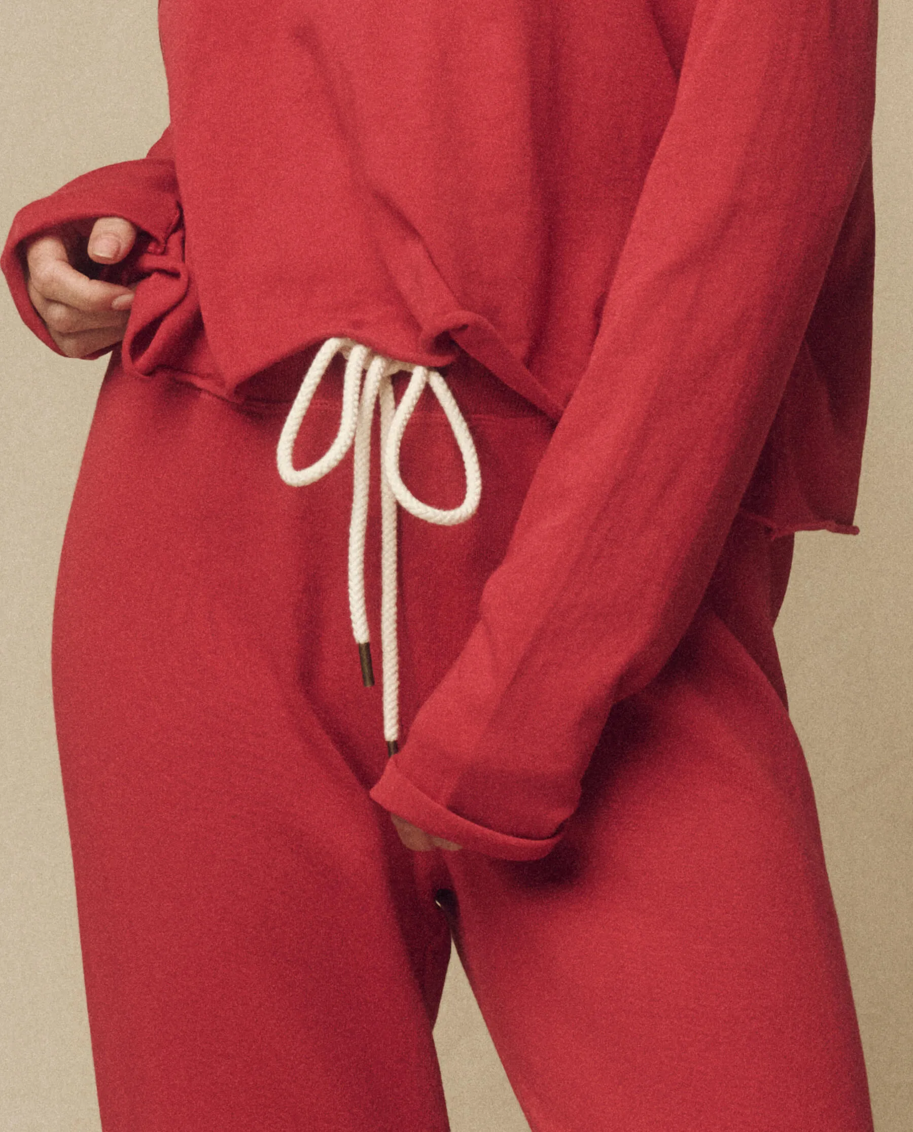 The Cropped Sweatpant. Solid -- Gemstone sold by THE GREAT. product image thumbnail 4