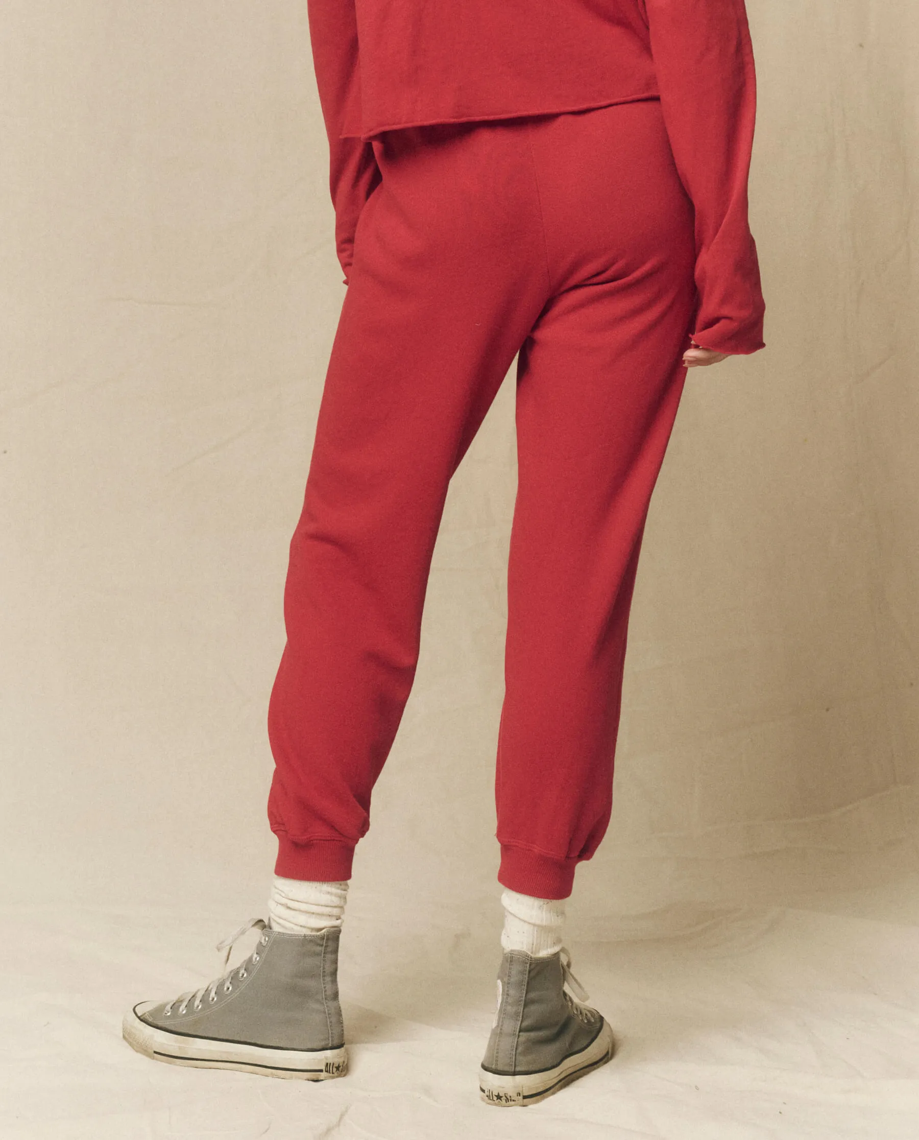 The Cropped Sweatpant. Solid -- Gemstone sold by THE GREAT. product image thumbnail 2