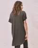 The Shirttail Tee. -- Washed Black sold by THE GREAT.