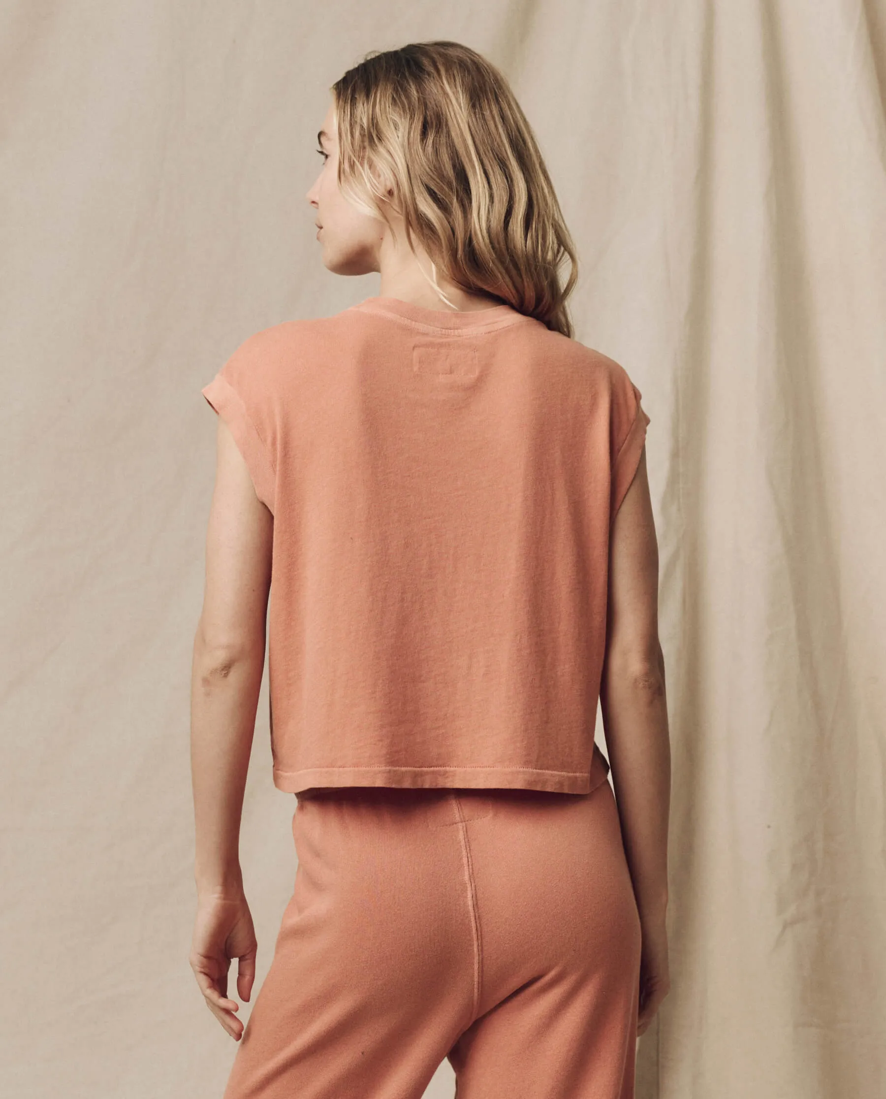 The Square Tee. Solid -- Sun Dried Orange sold by THE GREAT. product image thumbnail 2