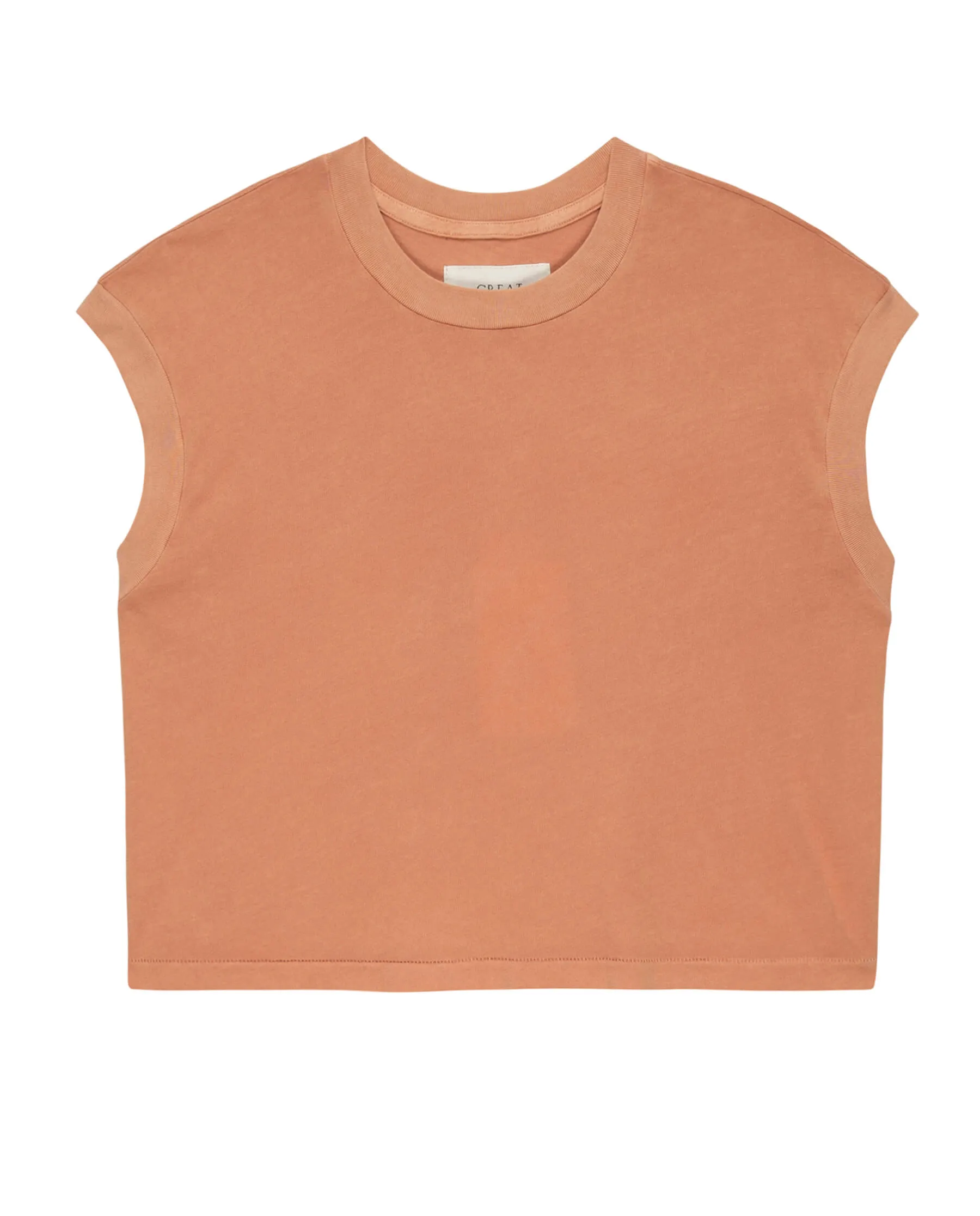 The Square Tee. Solid -- Sun Dried Orange sold by THE GREAT. product image thumbnail 5