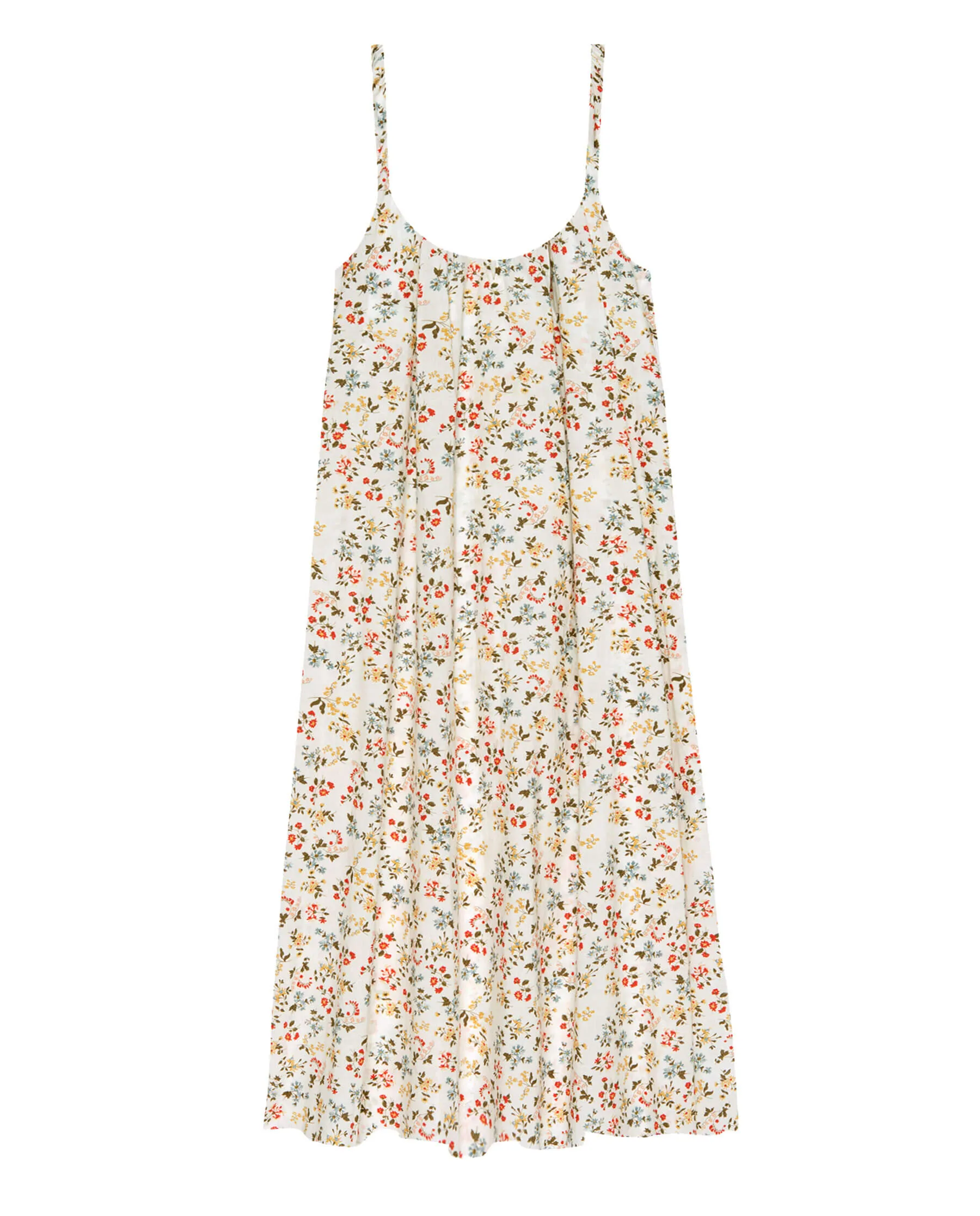 The Ruffle Tank Night Dress. -- Terrace Floral sold by THE GREAT.
