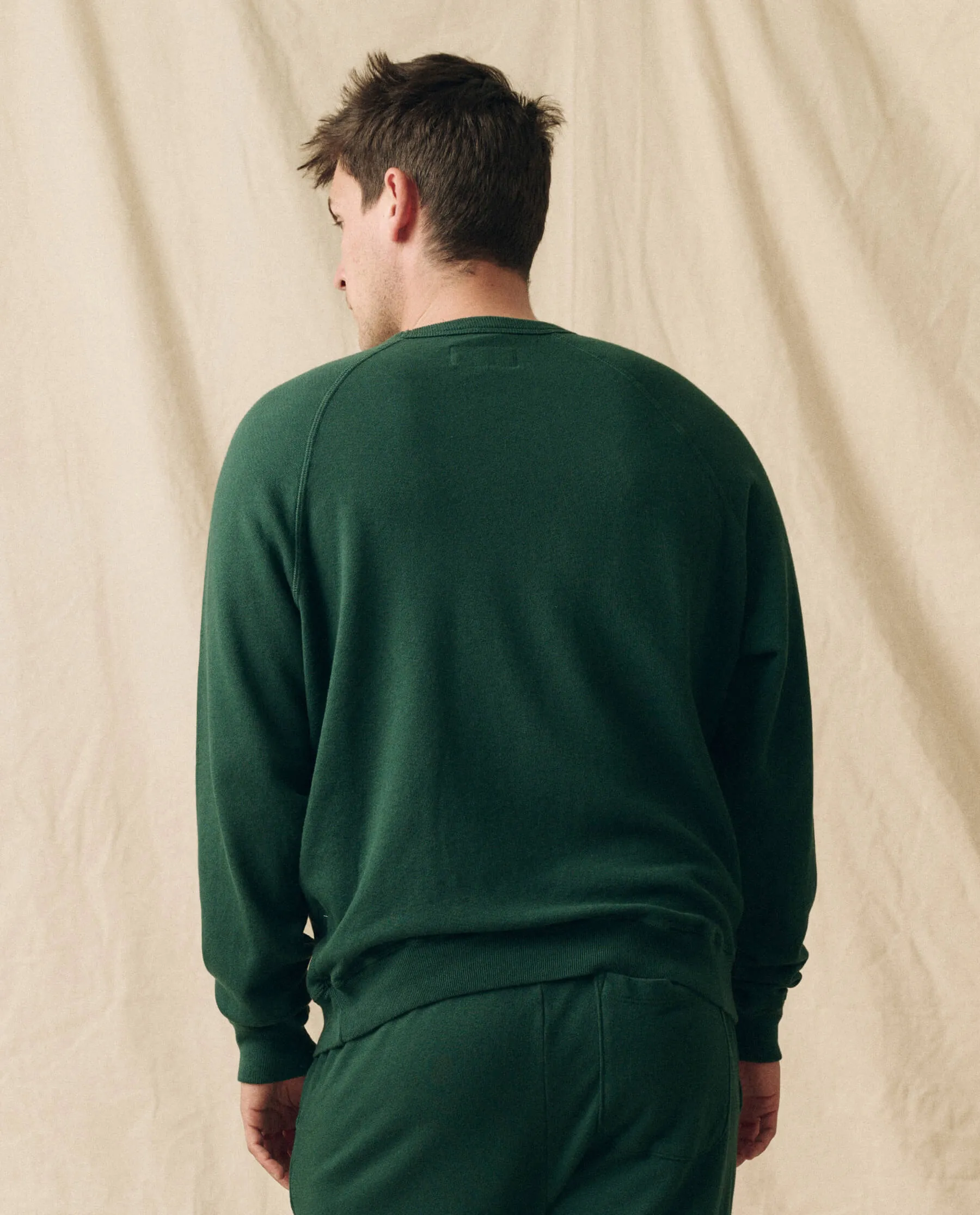 The Men's College Sweatshirt. -- Green Grove sold by THE GREAT. product image thumbnail 3