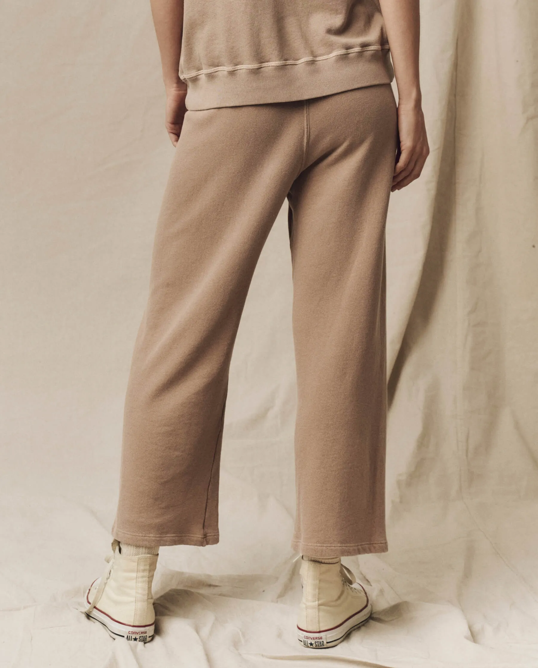 The Lap Sweatpant. Solid -- Khaki sold by THE GREAT. product image thumbnail 3