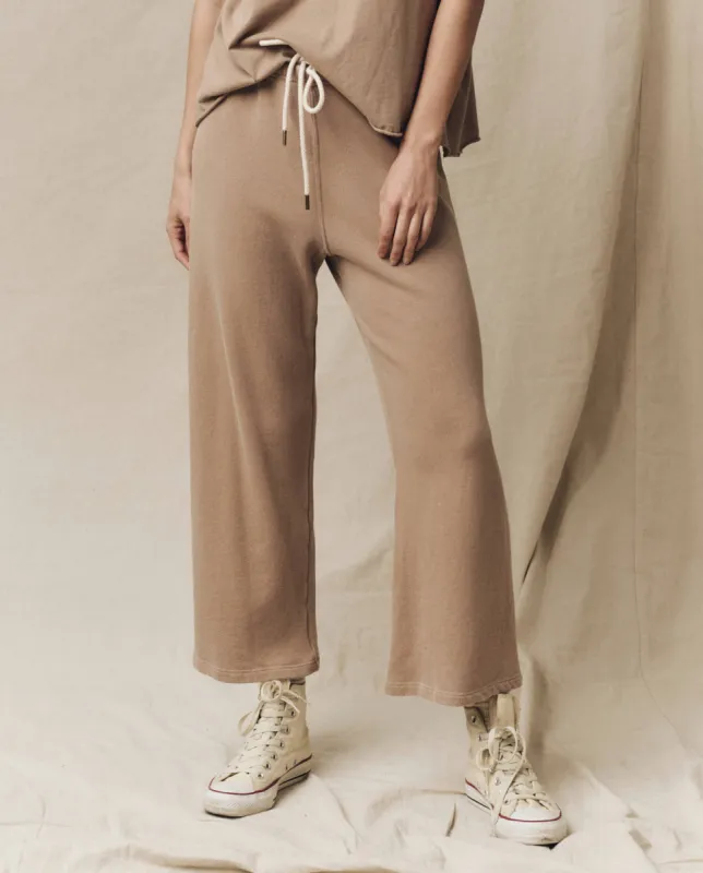 The Lap Sweatpant. Solid -- Khaki sold by THE GREAT.