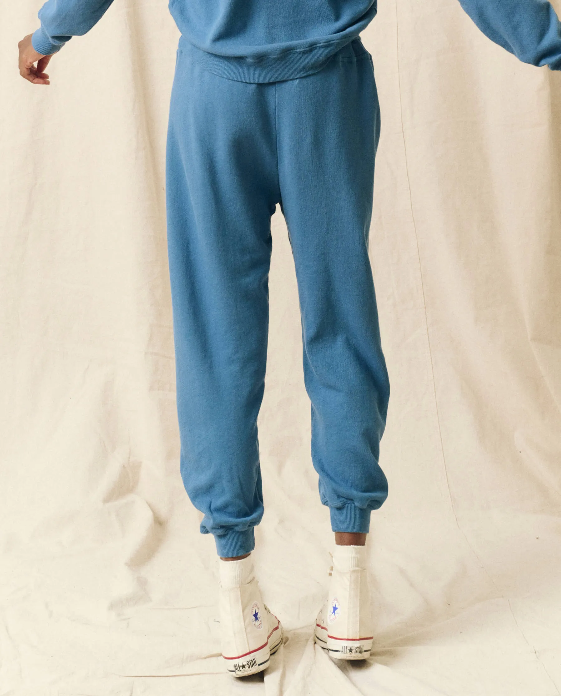 The Cropped Sweatpant. Solid -- Glacier Blue sold by THE GREAT. product image thumbnail 2