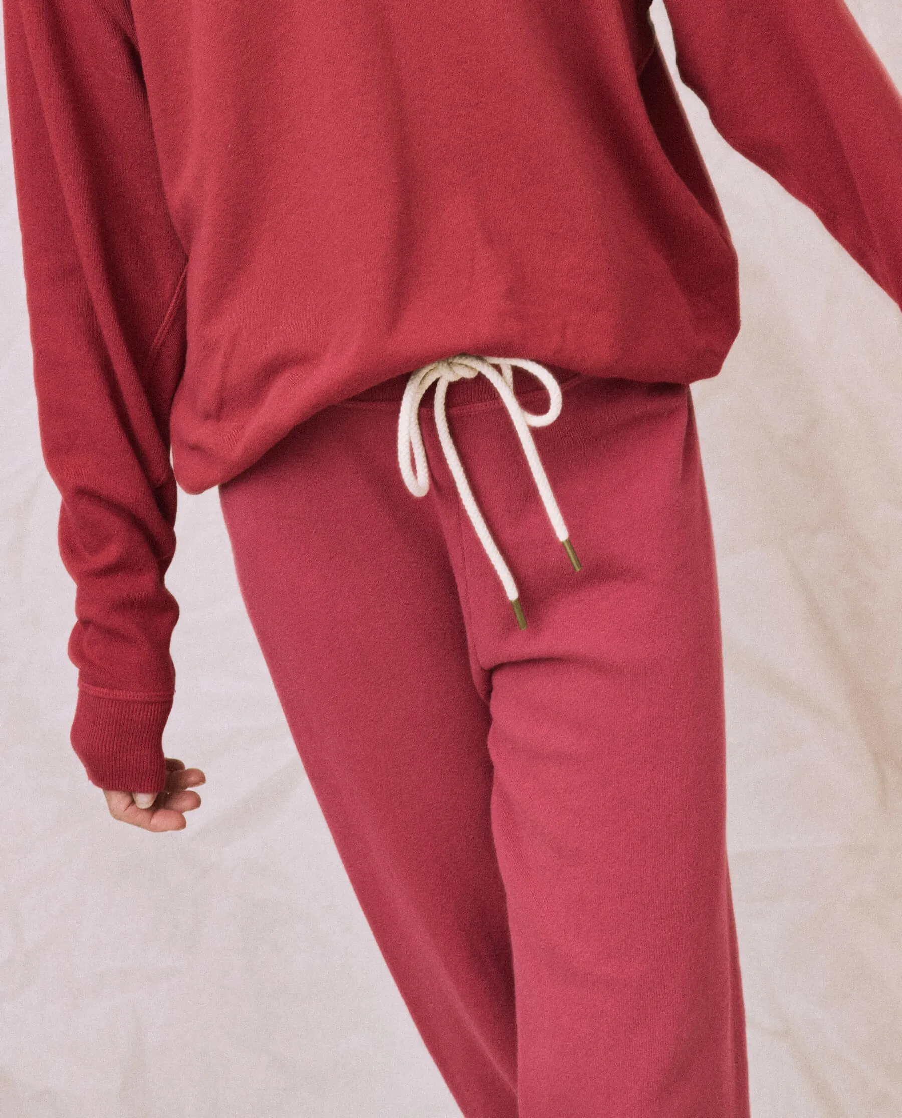 The Cropped Sweatpant. Solid -- Sweet Plum sold by THE GREAT. product image thumbnail 5