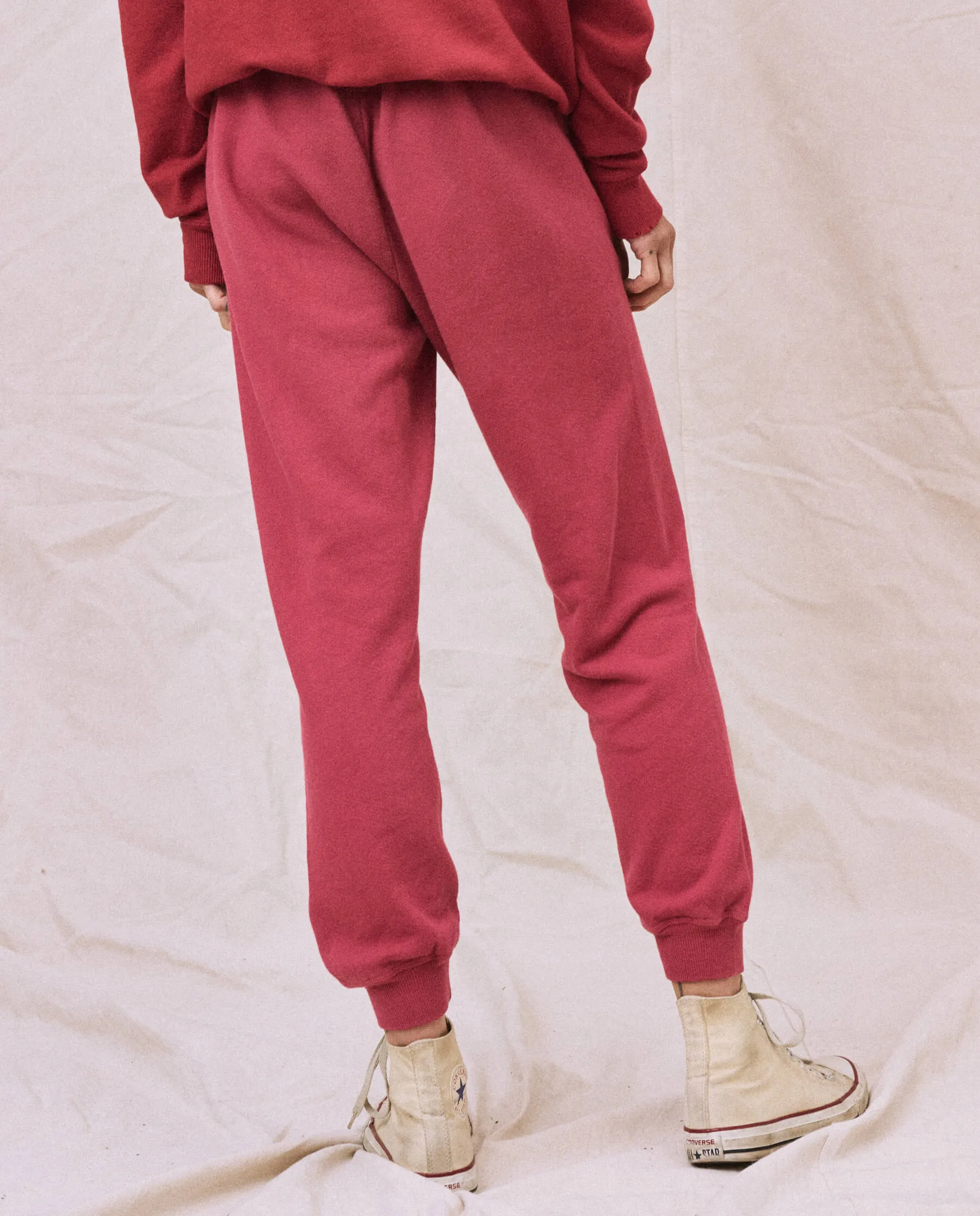 The Cropped Sweatpant. Solid -- Sweet Plum sold by THE GREAT. product image thumbnail 2