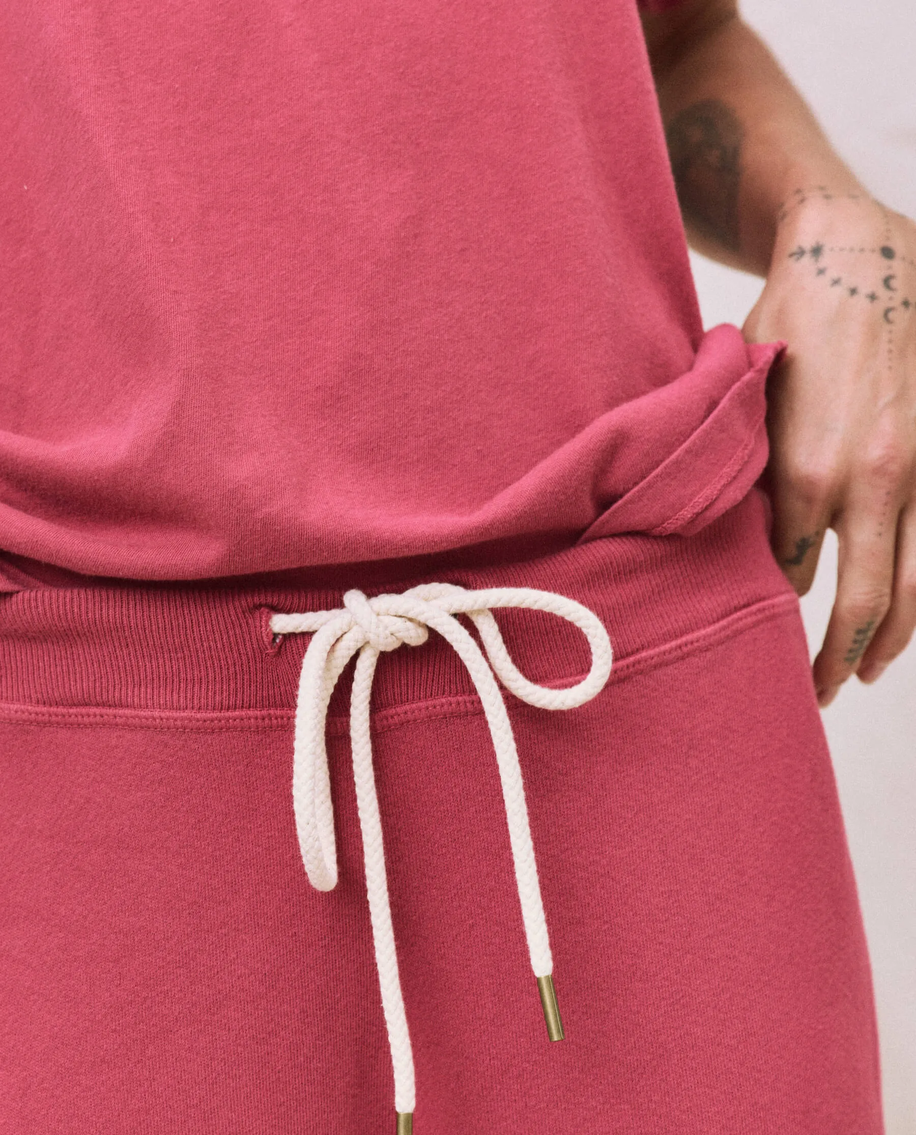 The Cropped Sweatpant. Solid -- Sweet Plum sold by THE GREAT. product image thumbnail 4