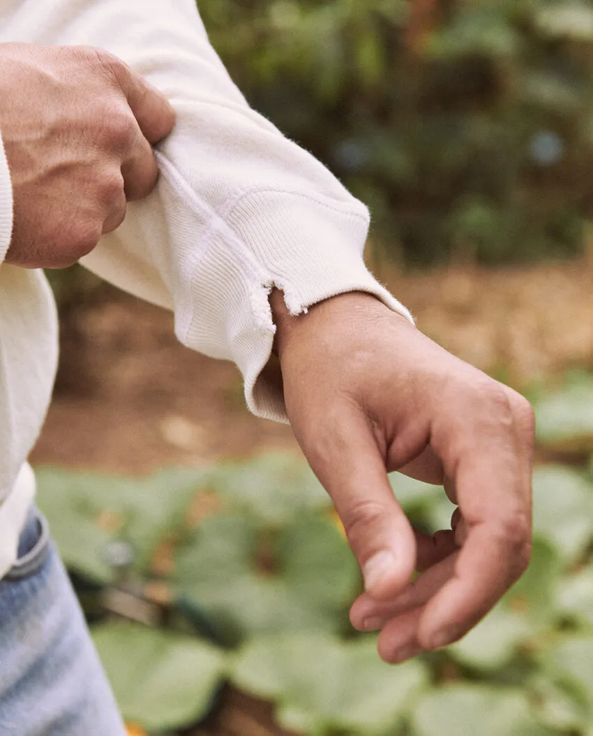 The Men's College Sweatshirt. -- WASHED WHITE sold by THE GREAT. product image thumbnail 2