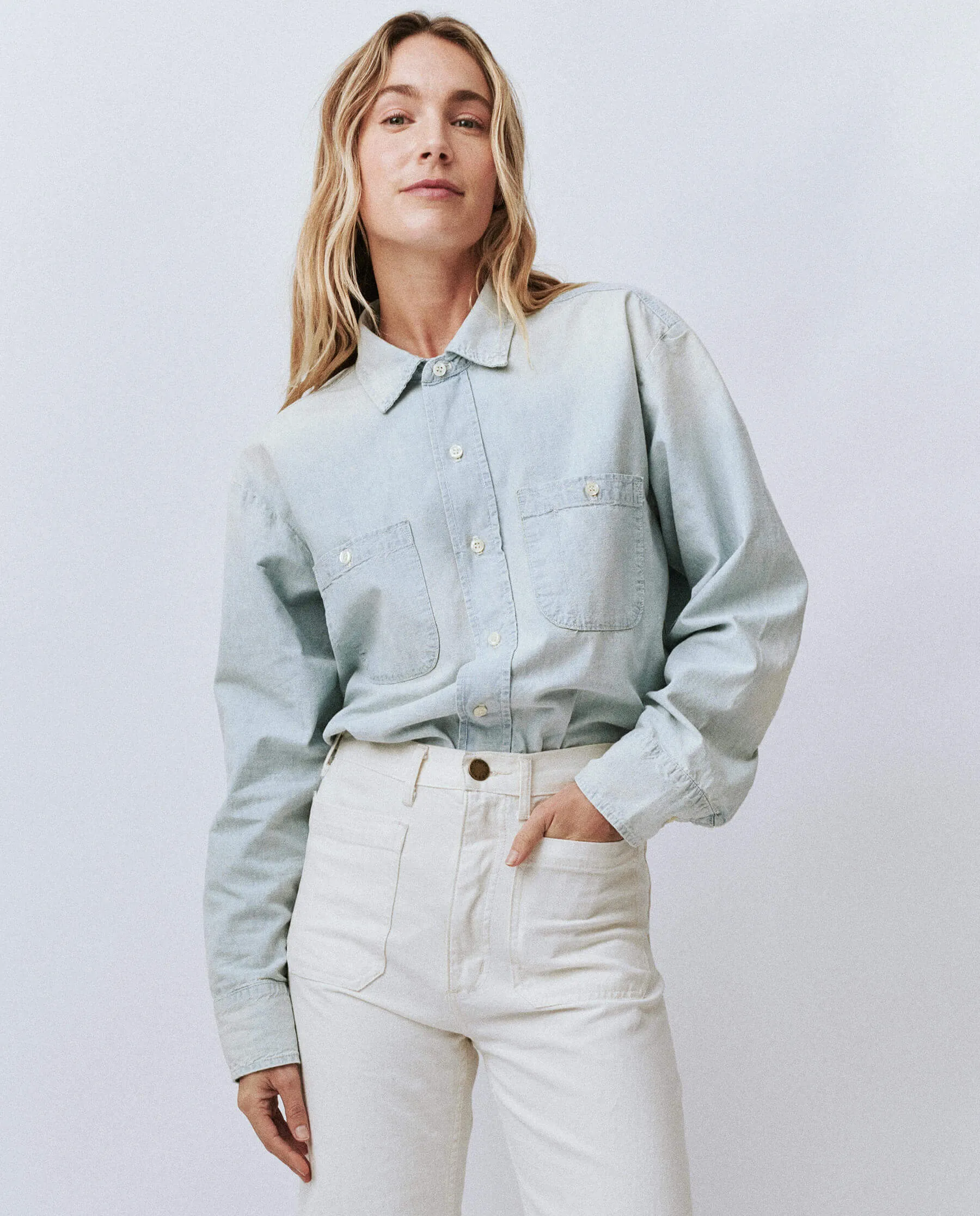 The Road Shirt. -- Riverbed Wash sold by THE GREAT. product image thumbnail 4