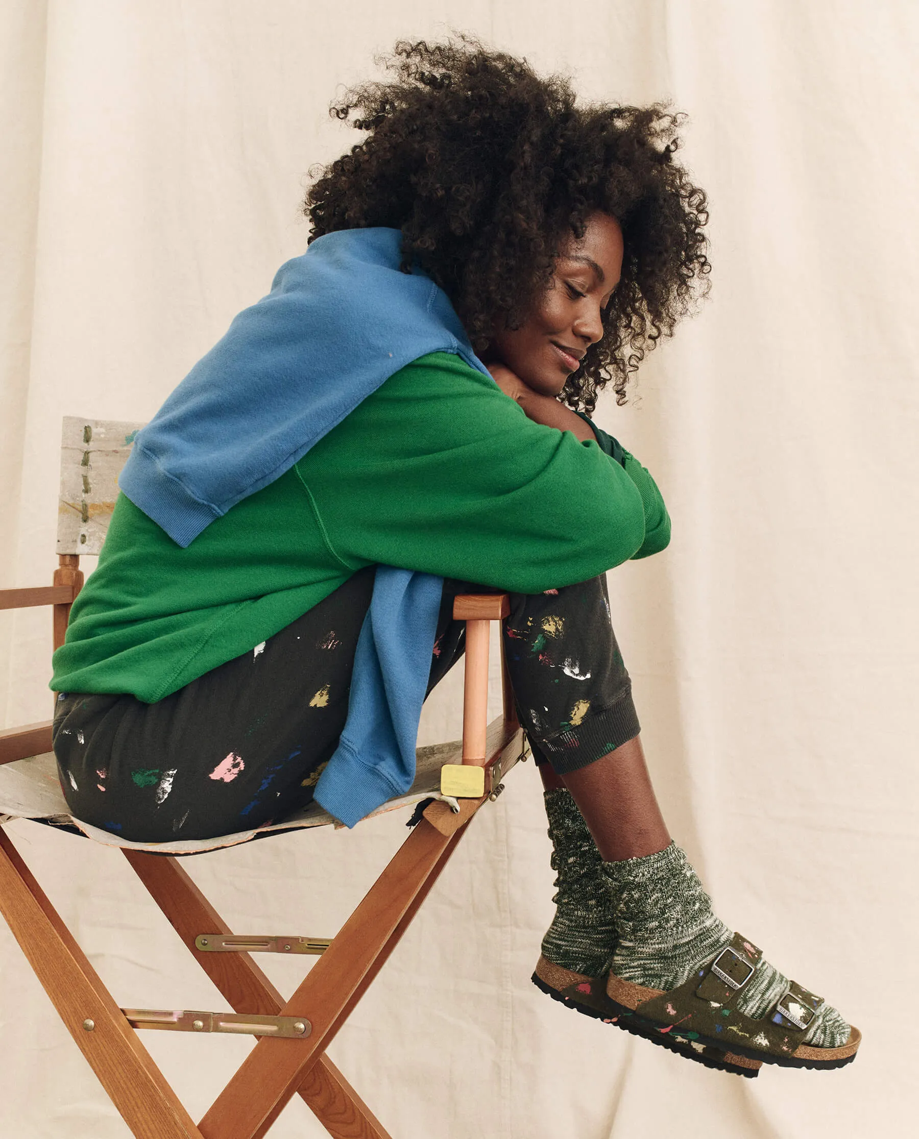 Arizona Thyme Birkenstock with Paint. -- Thyme with Bright Multi Paint sold by THE GREAT. product image thumbnail 4