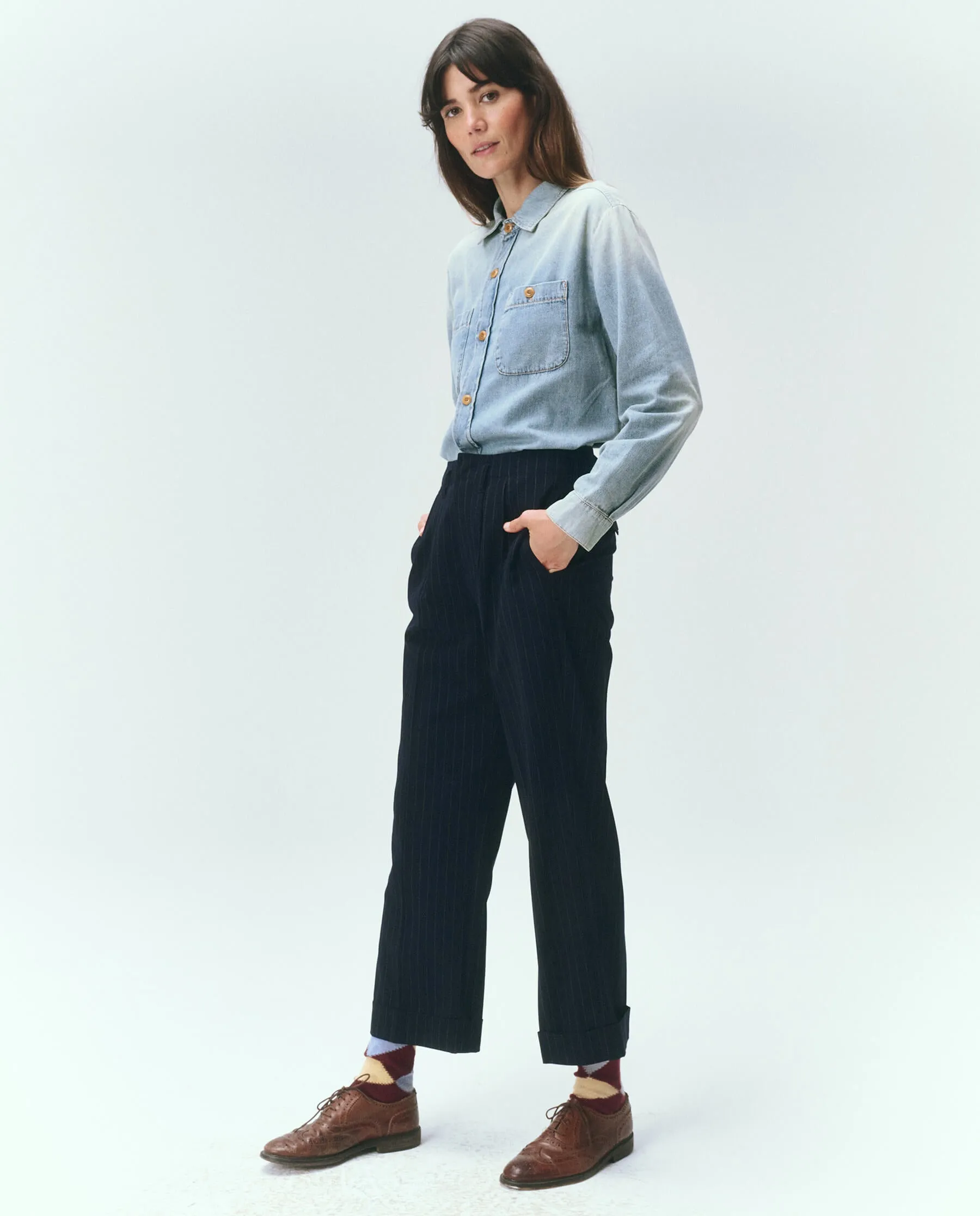 The Harbor Shirt. -- Asphalt Wash sold by THE GREAT. product image thumbnail 2