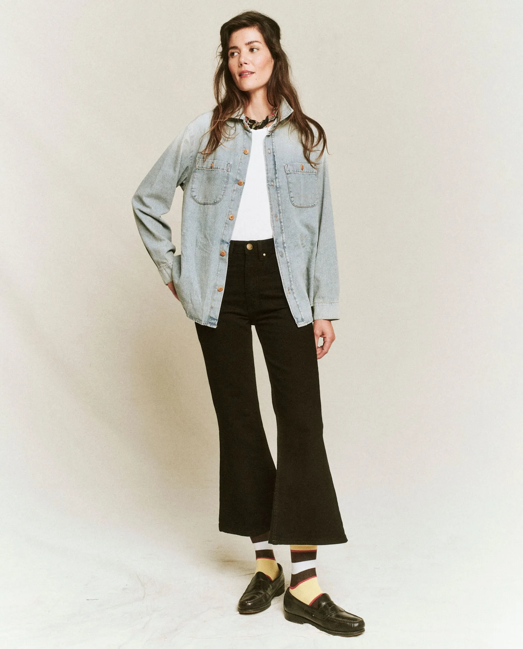 The Harbor Shirt. -- Asphalt Wash sold by THE GREAT. product image thumbnail 4