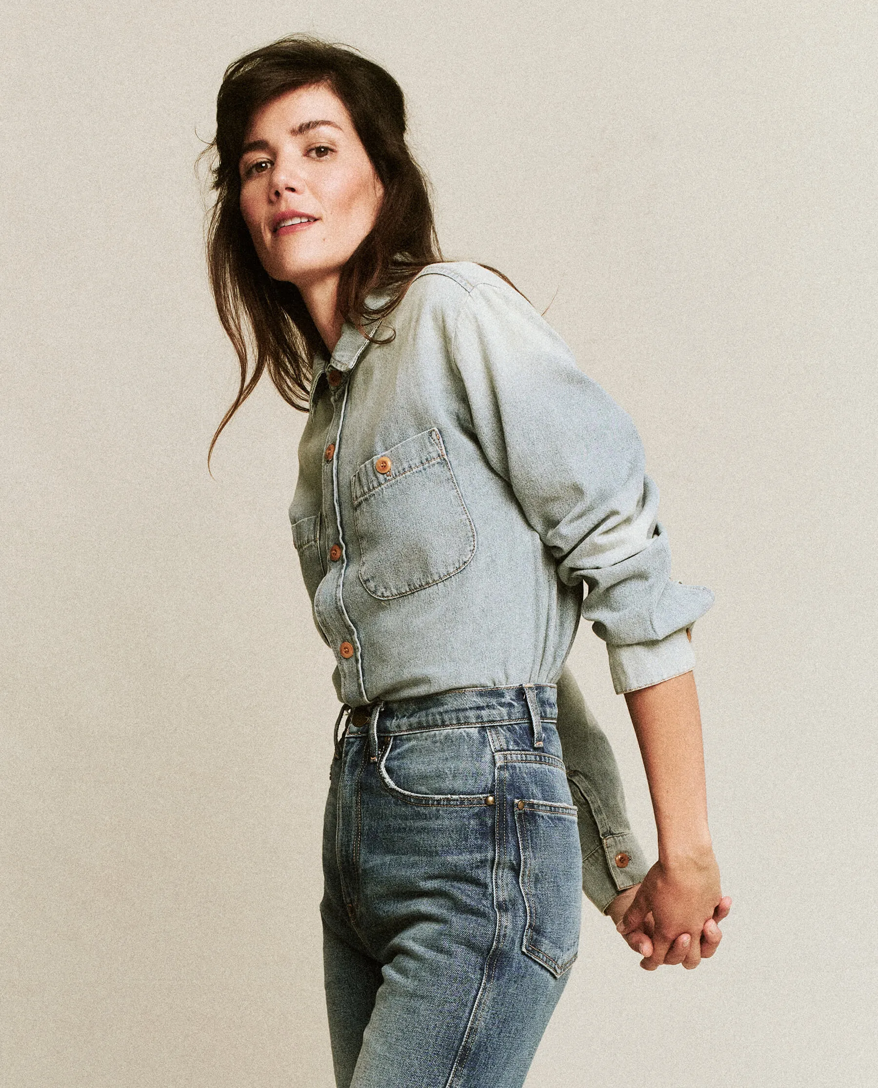 The Harbor Shirt. -- Asphalt Wash sold by THE GREAT. product image thumbnail 5