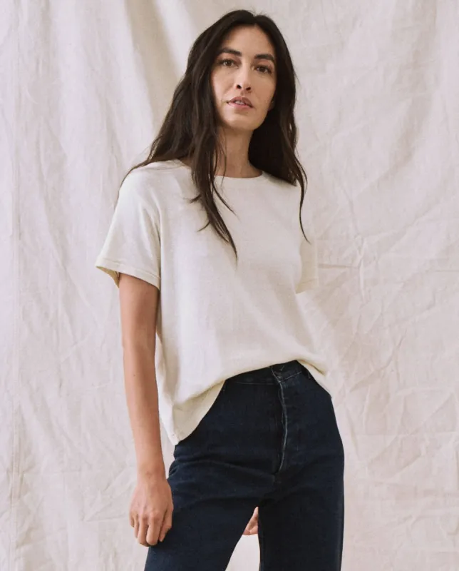 The Little Recycled Rib Tee. -- Natural sold by THE GREAT.