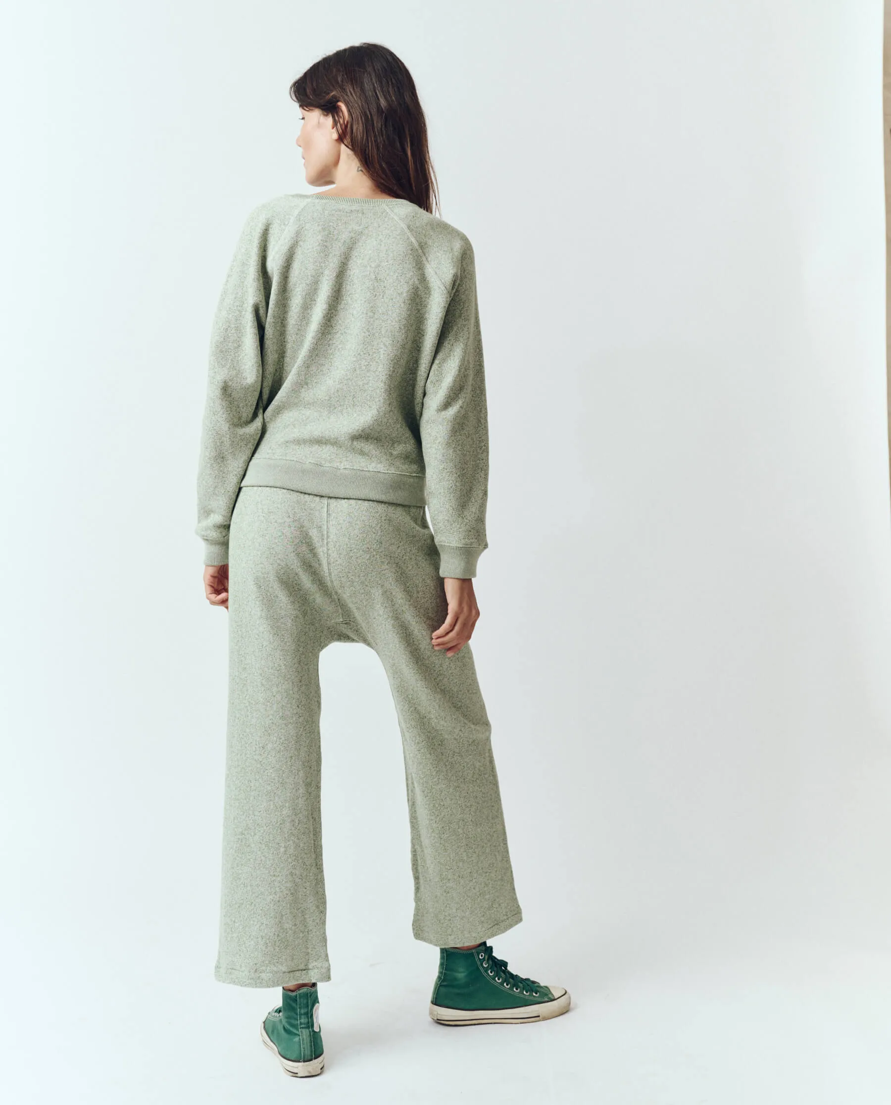 The Relay Sweatpant. -- Heathered Bright Pine sold by THE GREAT. product image thumbnail 3