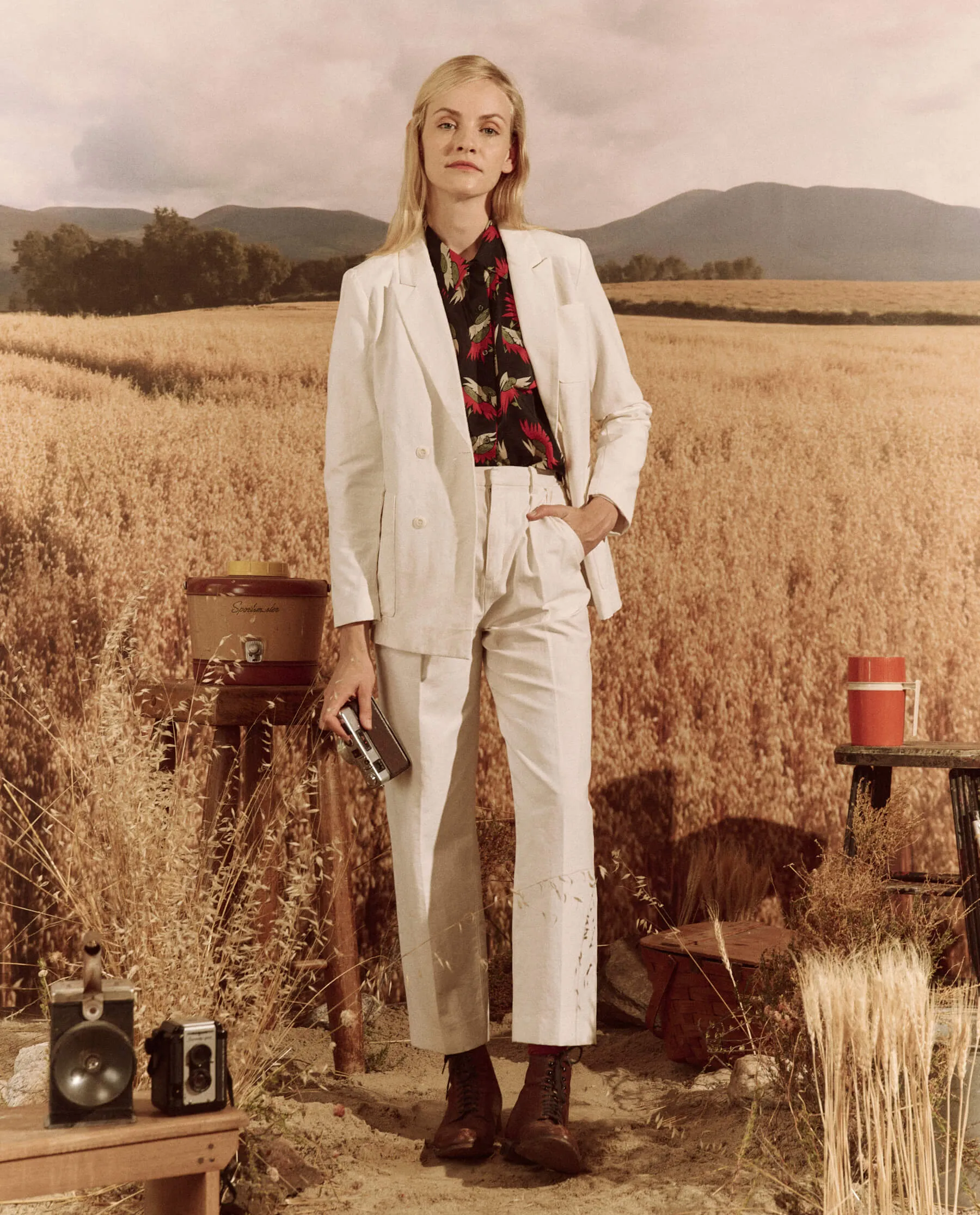 The Maker Trouser. -- White sold by THE GREAT. product image thumbnail 2