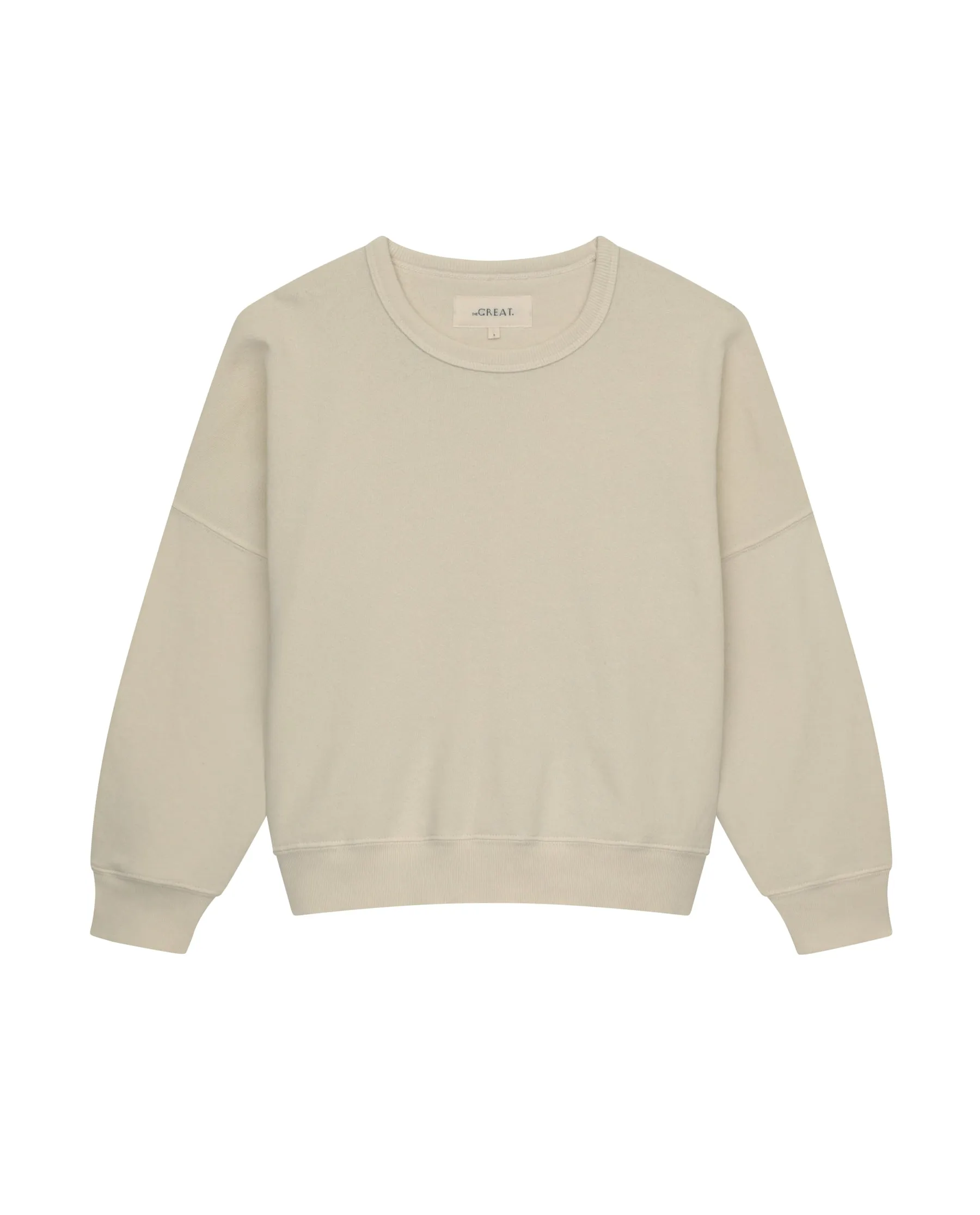 The Teammate Sweatshirt. Solid -- Washed White sold by THE GREAT. product image thumbnail 5