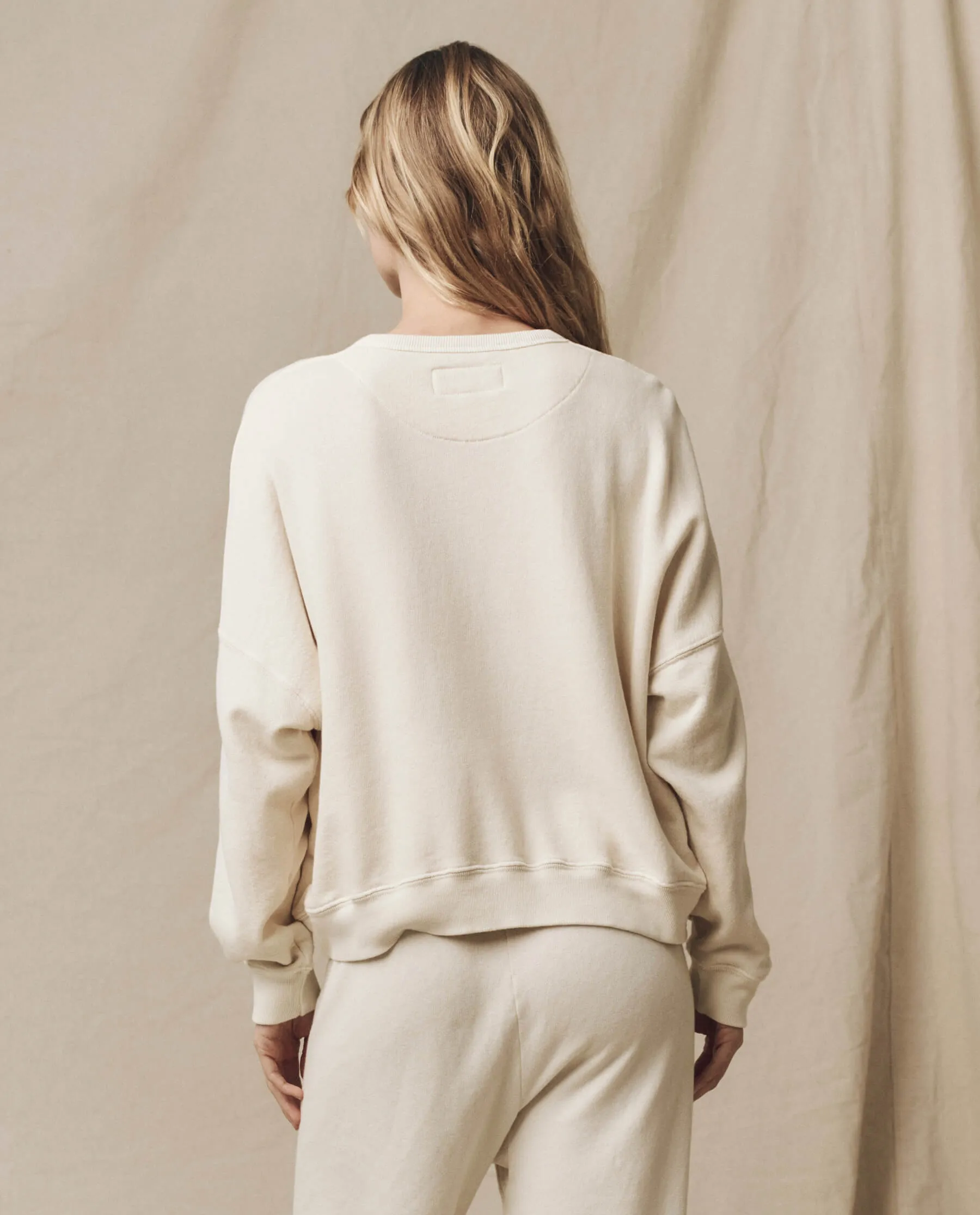 The Teammate Sweatshirt. Solid -- Washed White sold by THE GREAT. product image thumbnail 2