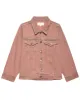 The Slouchy Jean Jacket. -- Musky Pink sold by THE GREAT.