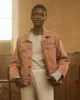 The Slouchy Jean Jacket. -- Musky Pink sold by THE GREAT.