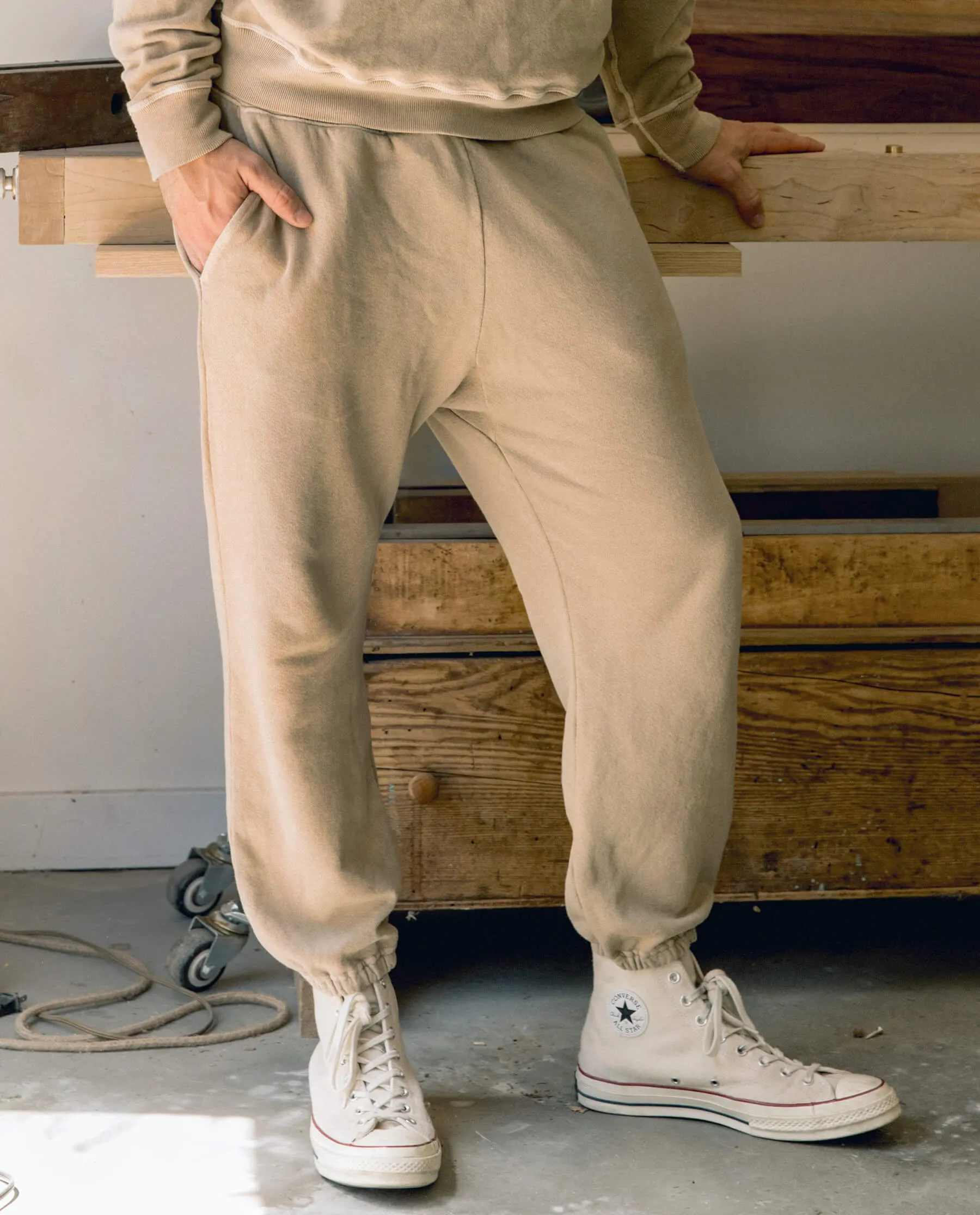 The Men's Stadium Sweatpant. -- Fawn sold by THE GREAT. product image thumbnail 2