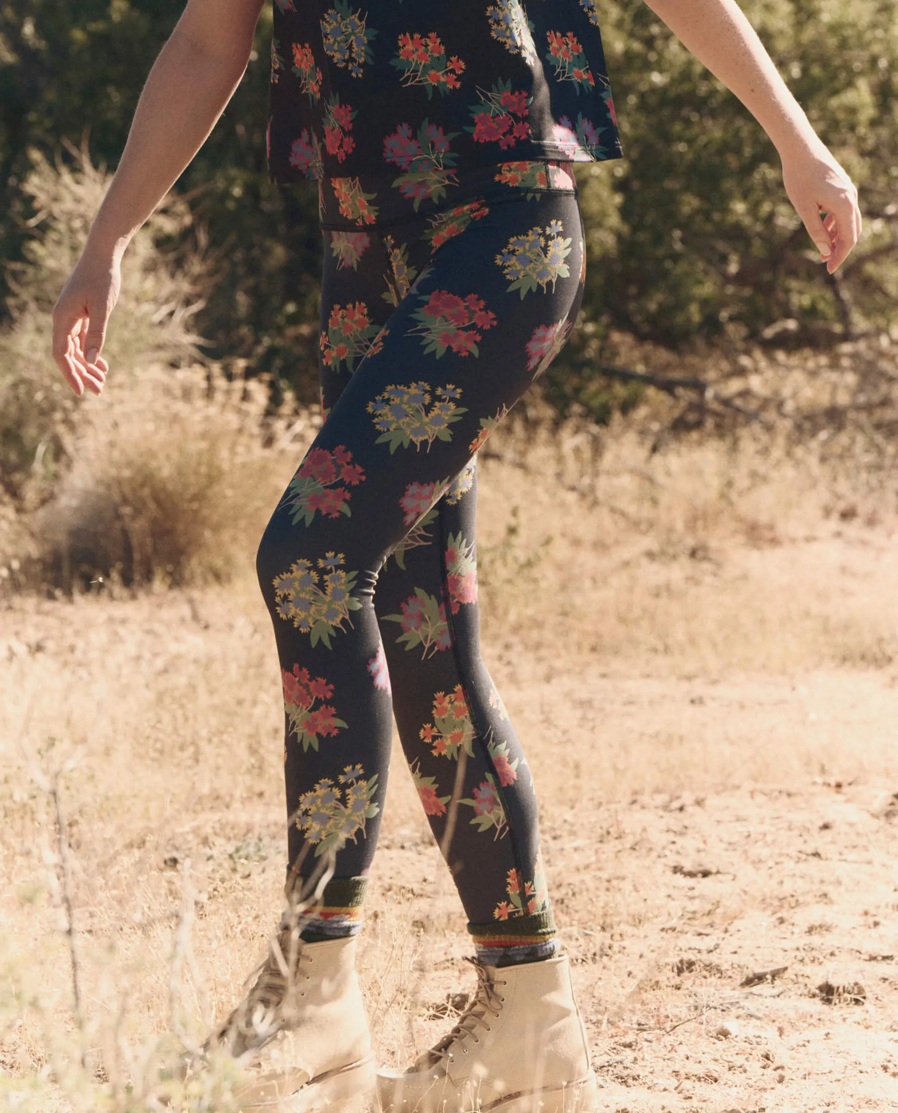The Journey Legging. -- Black Palisade Floral sold by THE GREAT. product image thumbnail 4