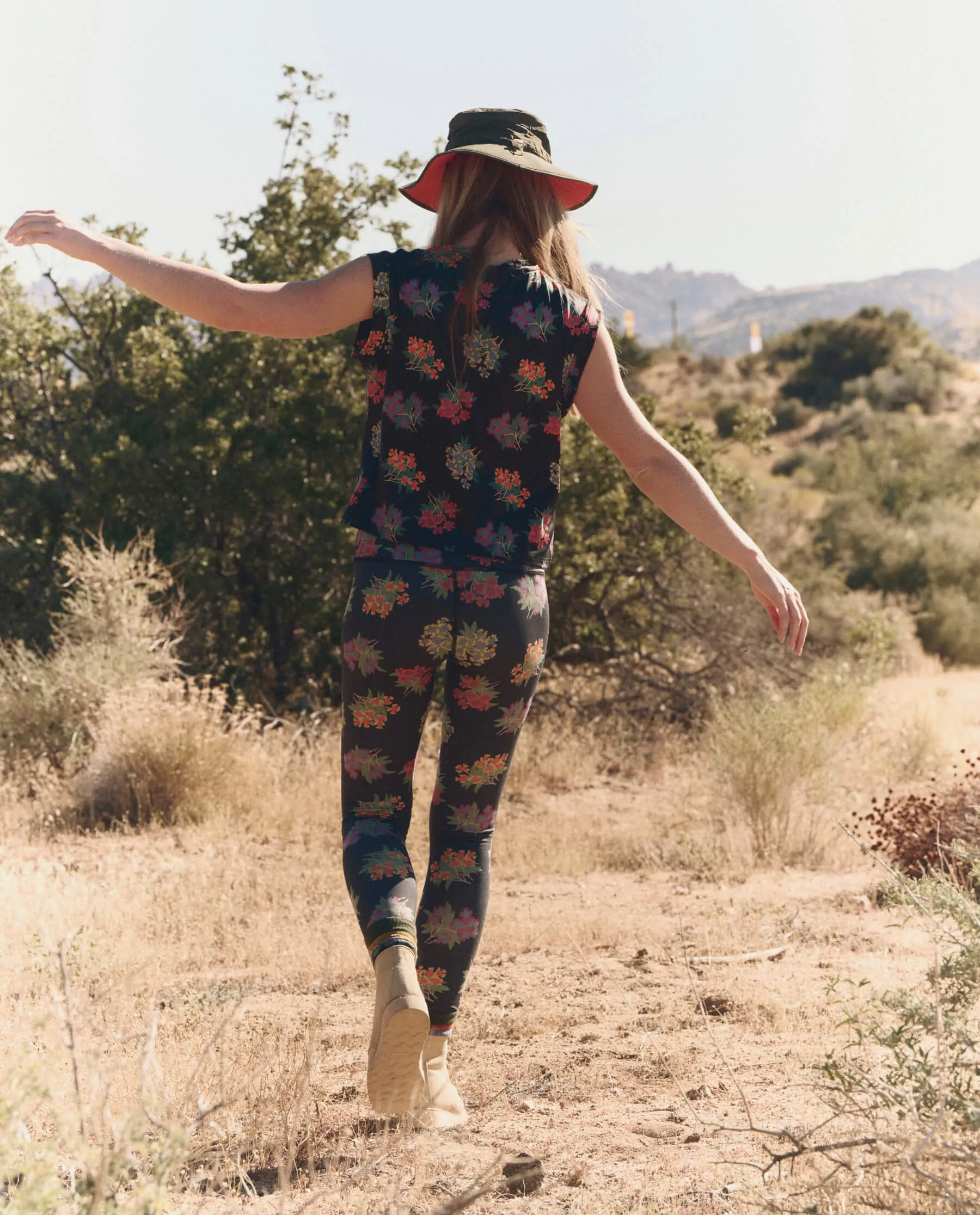 The Journey Legging. -- Black Palisade Floral sold by THE GREAT. product image thumbnail 3