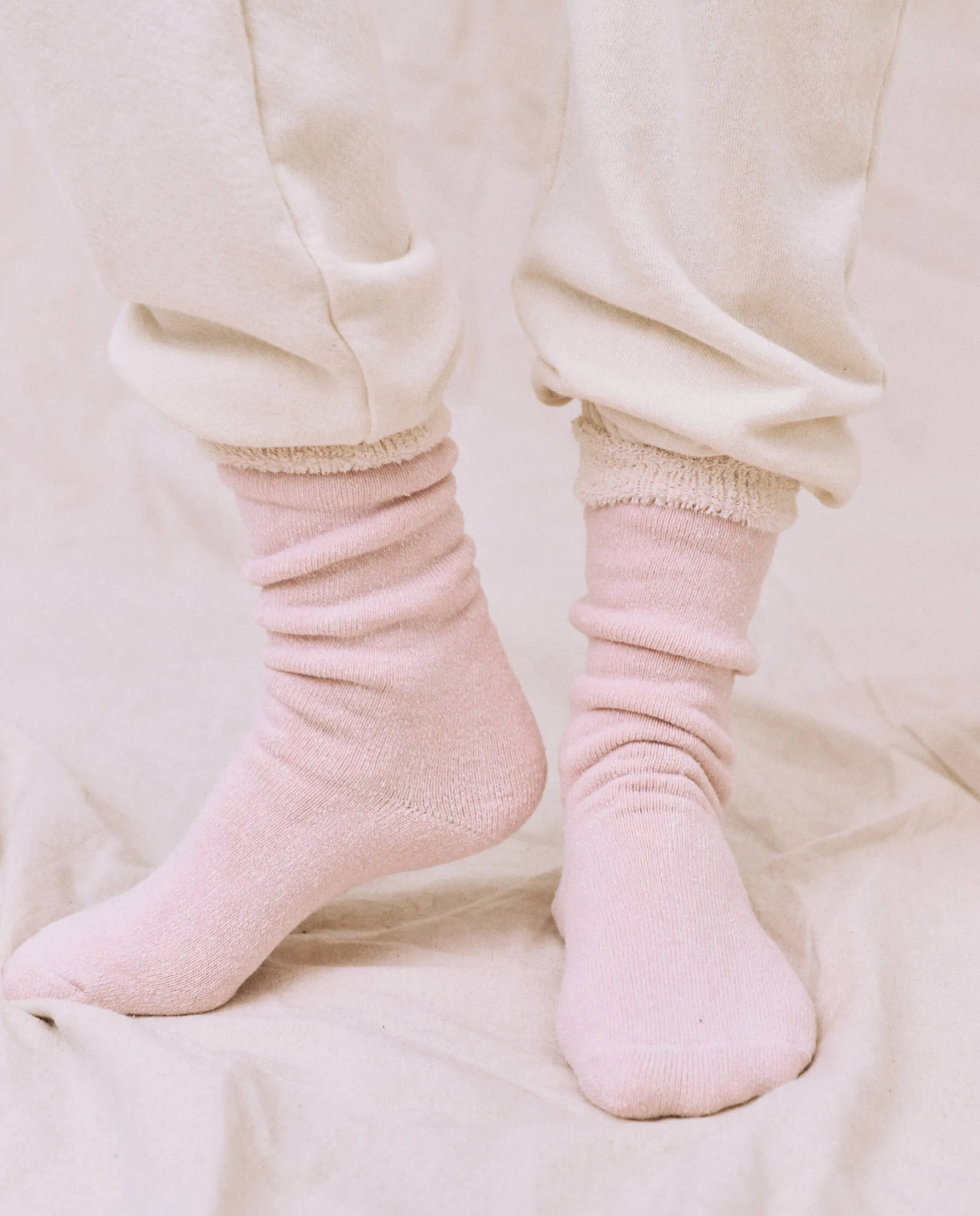The Sweatshirt Sock. -- Pale Pink sold by THE GREAT.